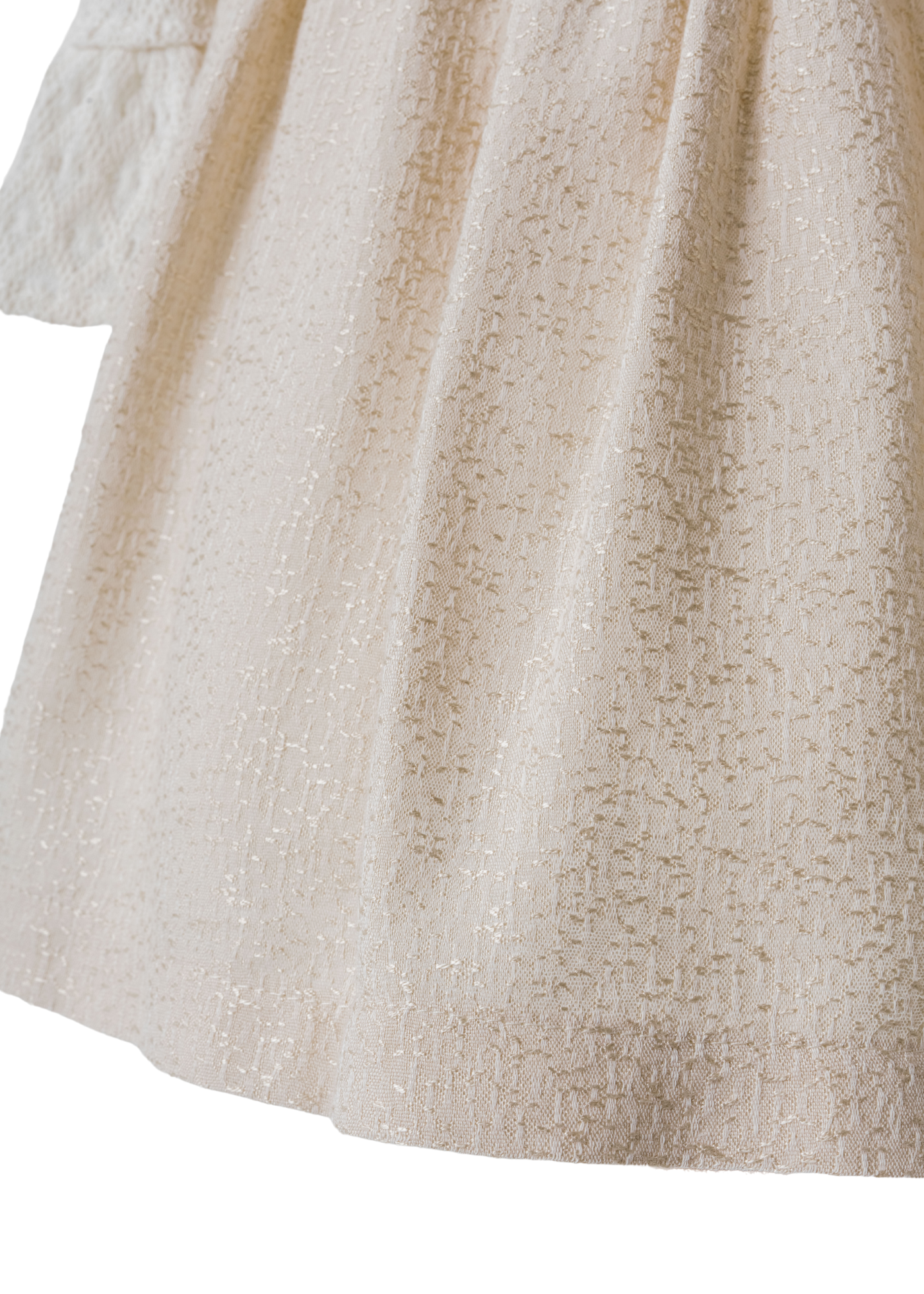 Rochie cu Mana Lunga Fusta Brocard Bej Bust Tricot 4406 MyMio