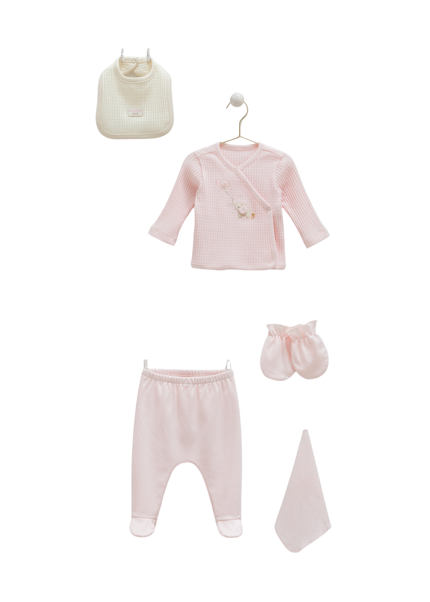 Set 10 Piese Maternitate Roz cu Elefant ZU1585 Mell Sweet Baby