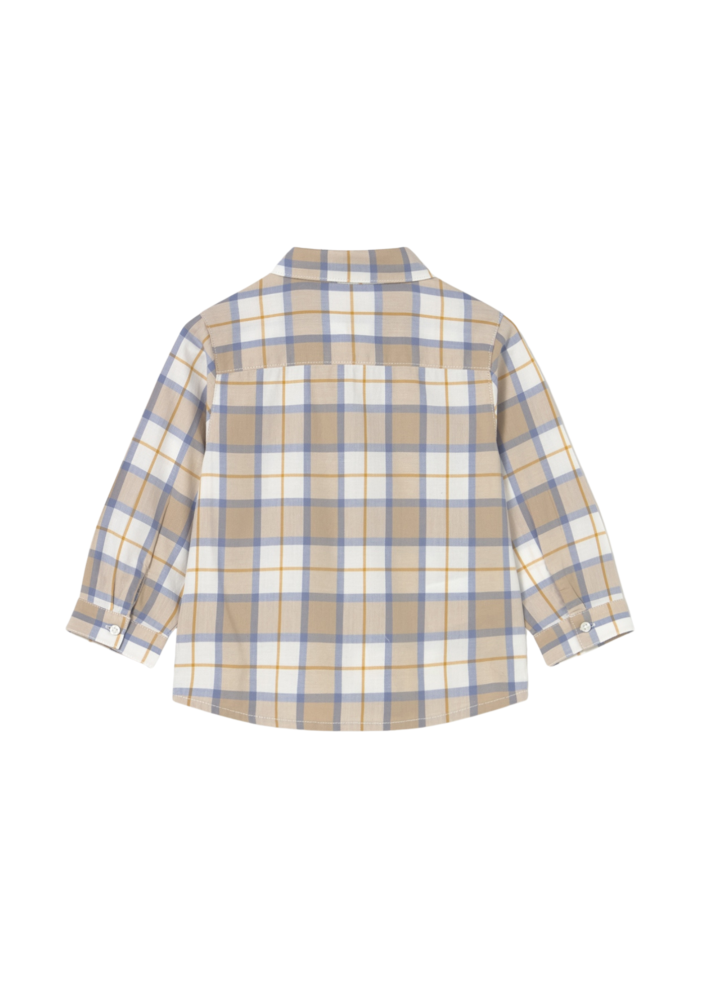 Camasa cu Maneca Lunga Carouri Bej cu Bleu 2109 Mayoral