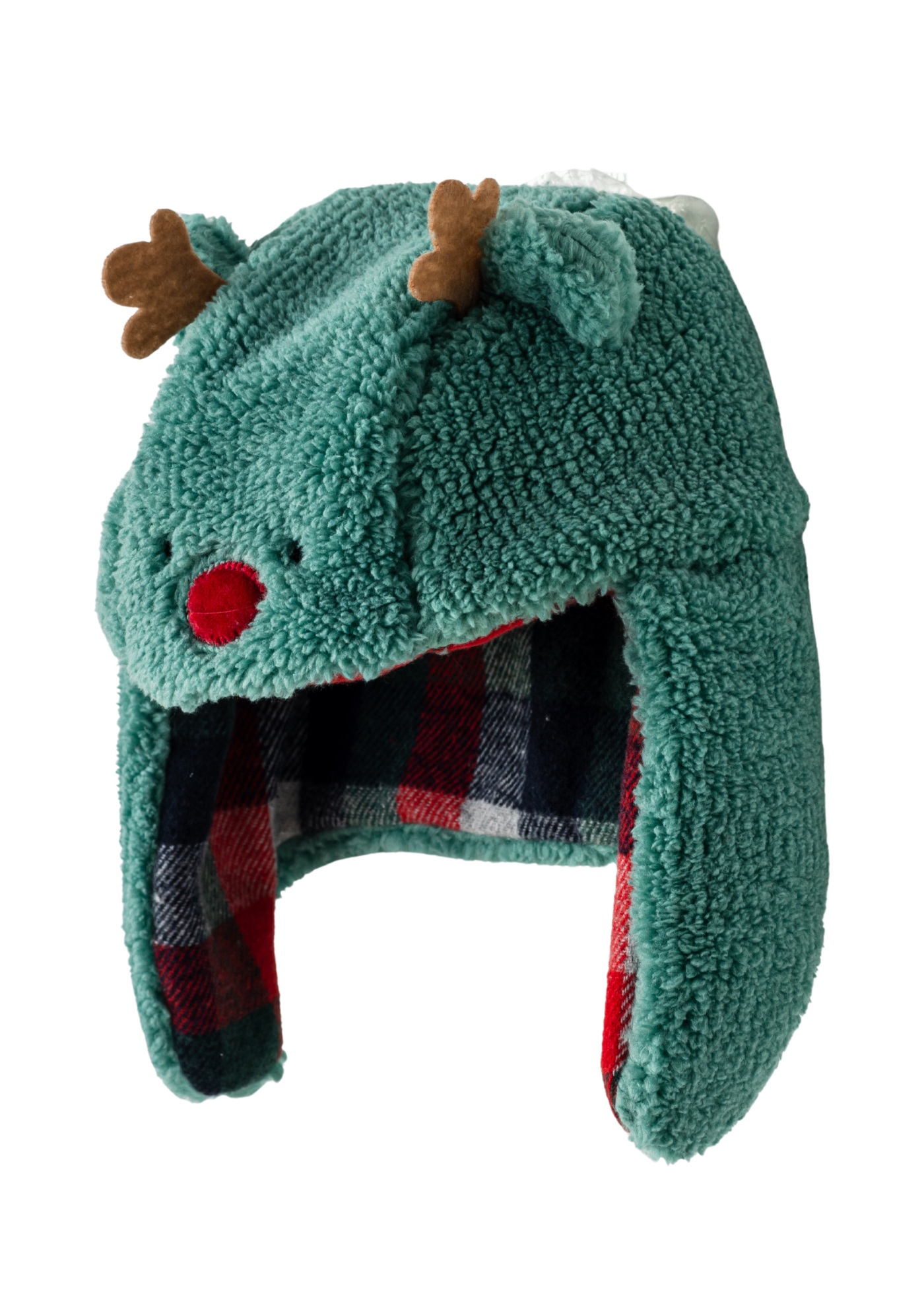 Caciula din Plus Verde cu Ren AC24418 Andywawa