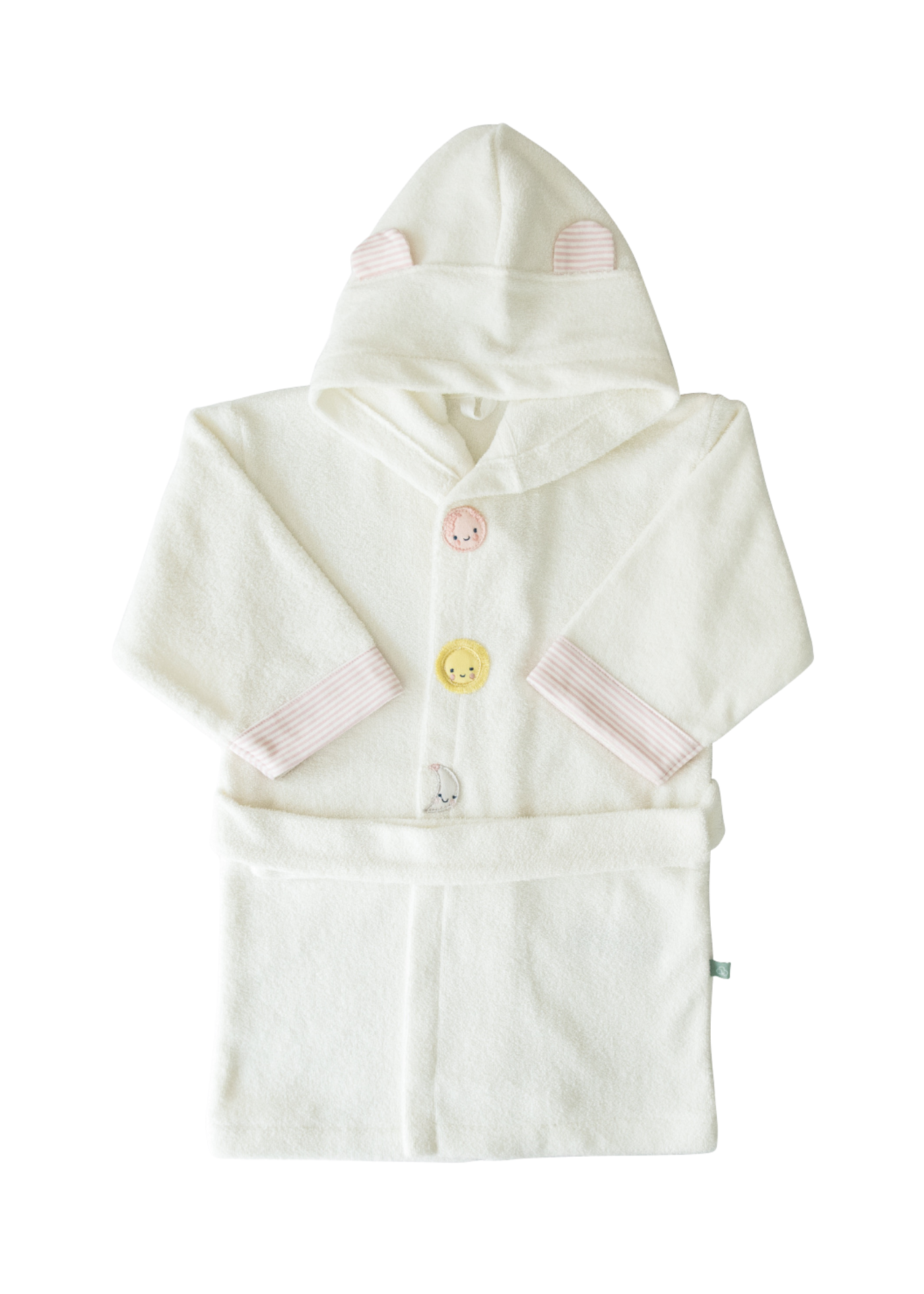 Set pentru Baita cu Halat si Prosop Alb cu Roz Organic Dreams S26319 KitiKate