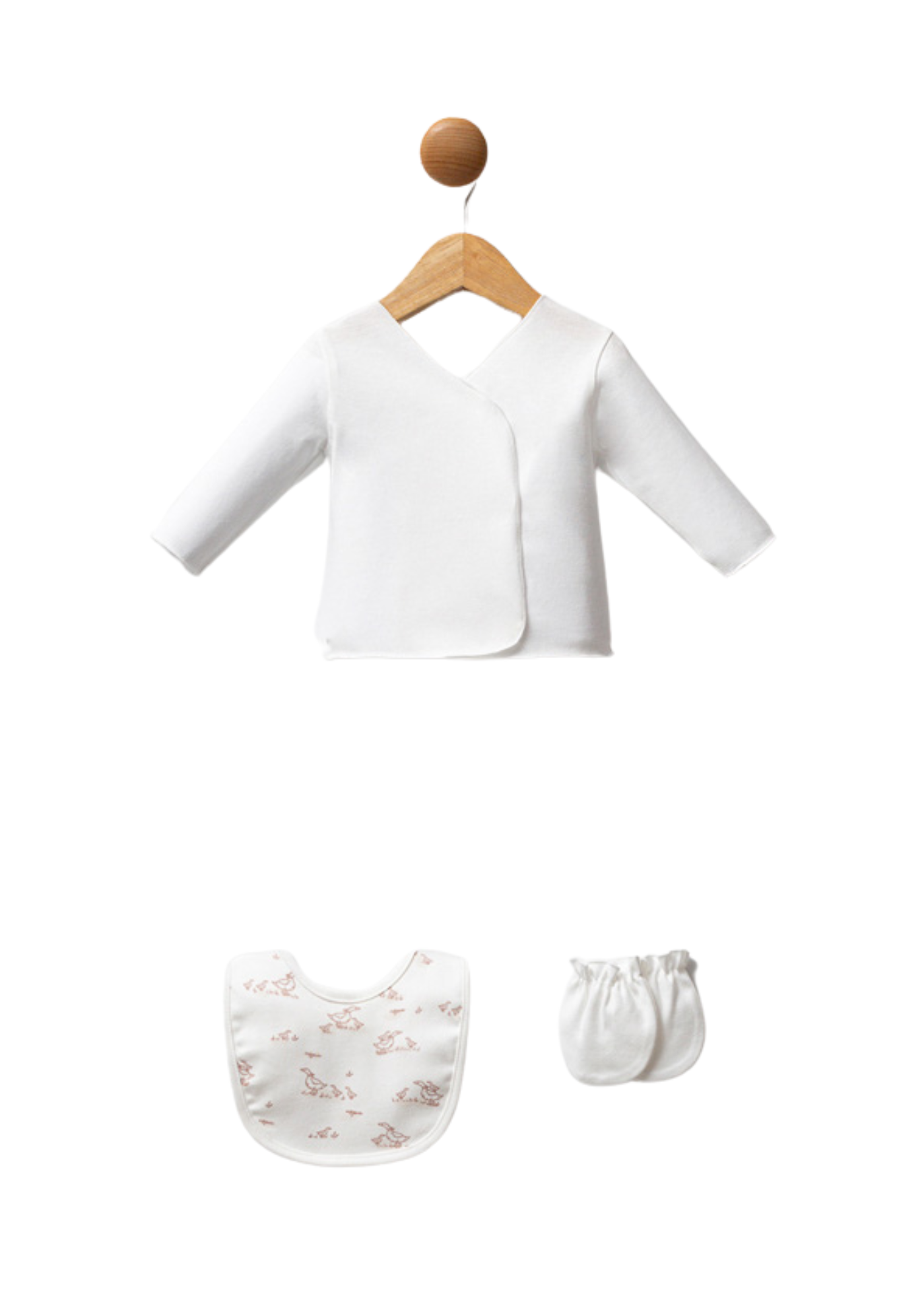 Set 10 Piese Maternitate Ivory cu Imprimeu Bej Gaste USB2704 Us Polo Assn