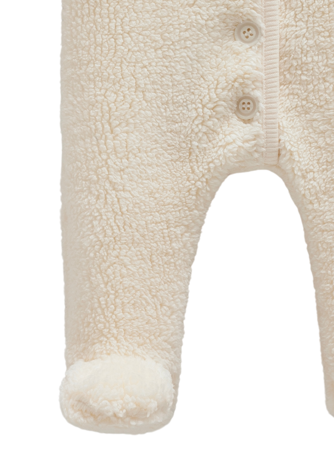 Combinezon Bej din Plus cu Gluga si Nasturi TK2115 Mell Sweet Baby