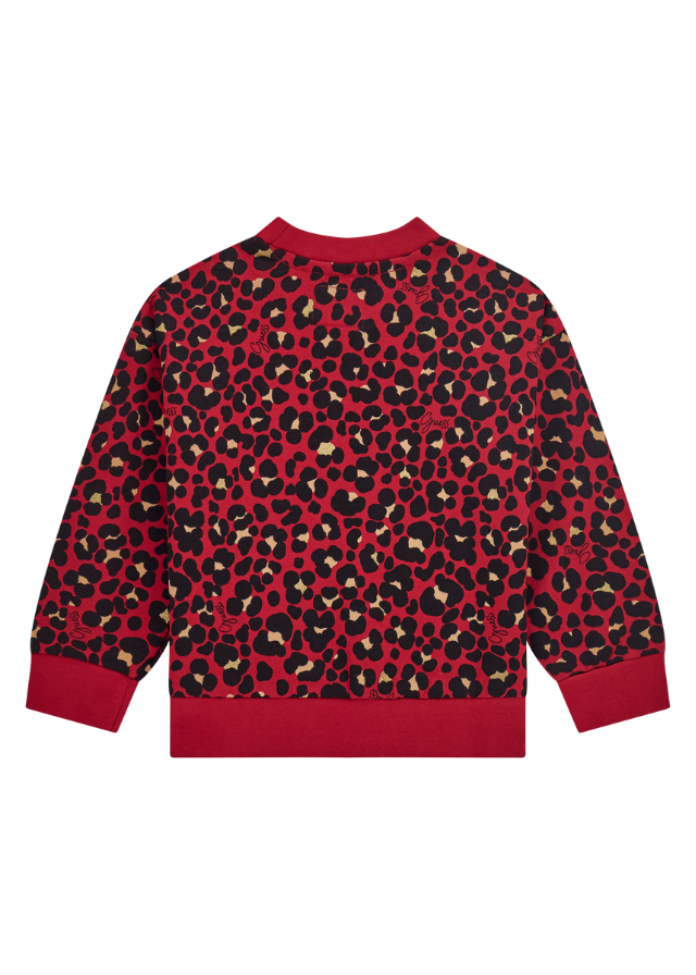 Bluza Sport Ciclamen cu Imprimeu Leopard K4BQ00 KAD73 P67P Guess