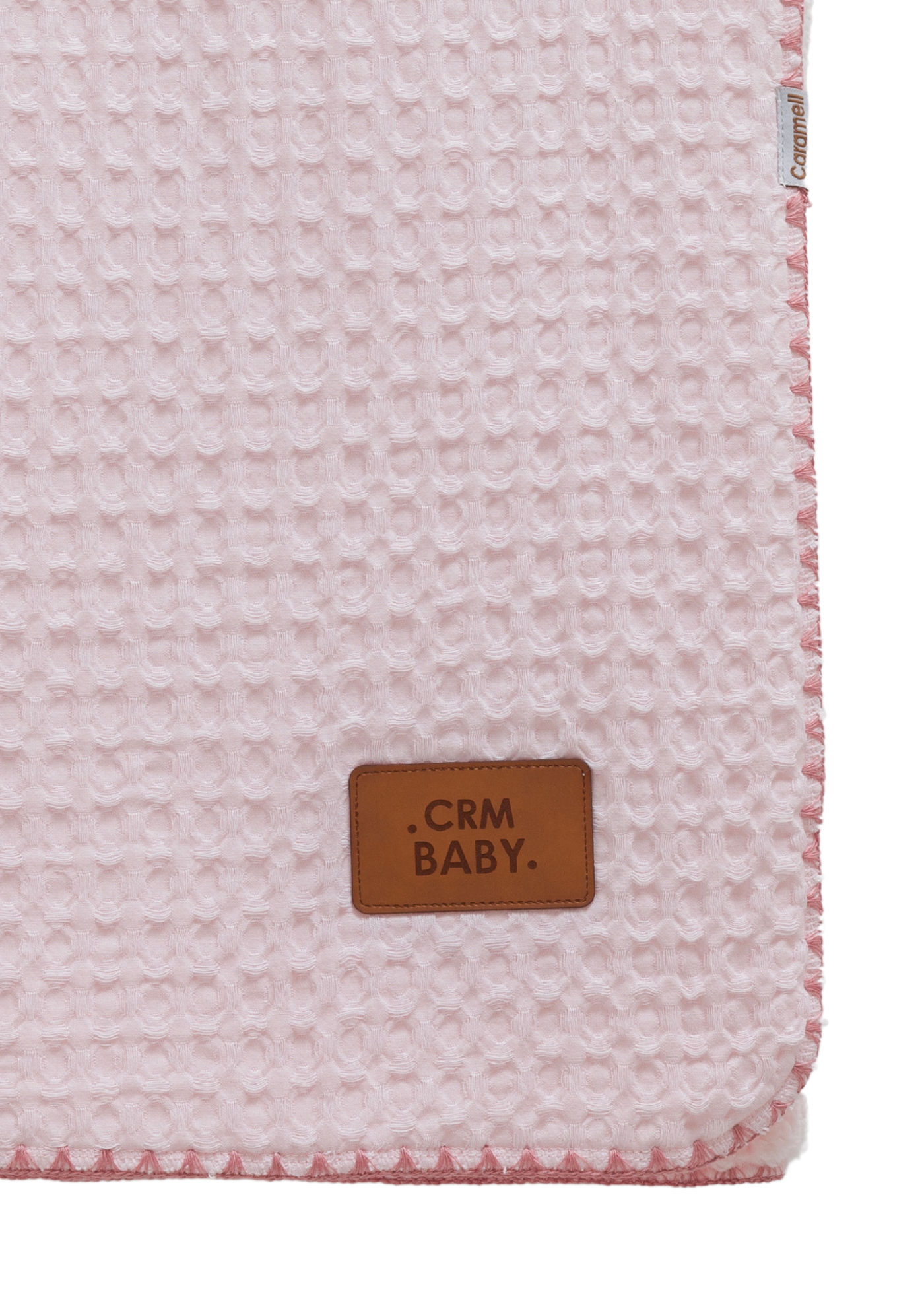 Patura Calduroasa Roz Bumbac Gofrat si Plus BTK2120 85 x 90 cm Mell Sweet Baby