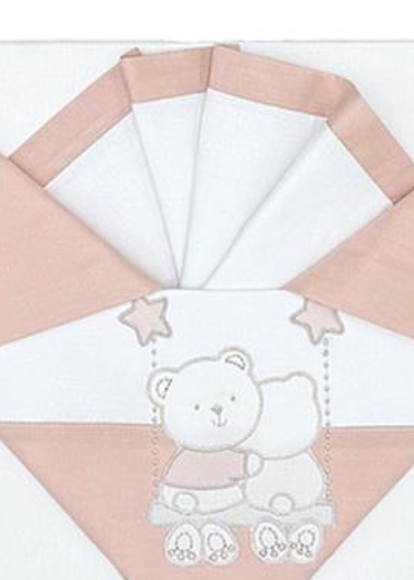 Set Lenjerie Patut 3 Piese Alb-Roz cu Ursuleti in Leagan D04 Andy&Helen