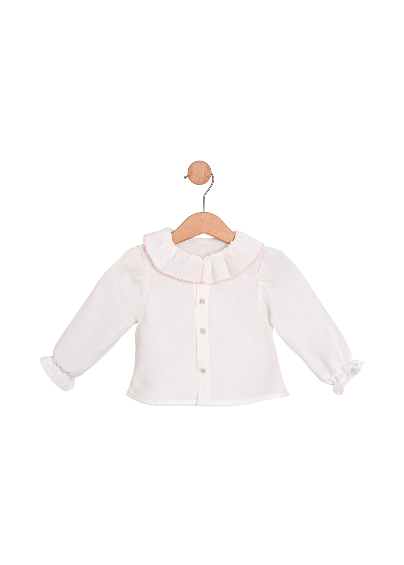 Set 3 Piese Camasa Alba Vesta Bucle si Tutu Roz Pudra 3766 Mino Baby