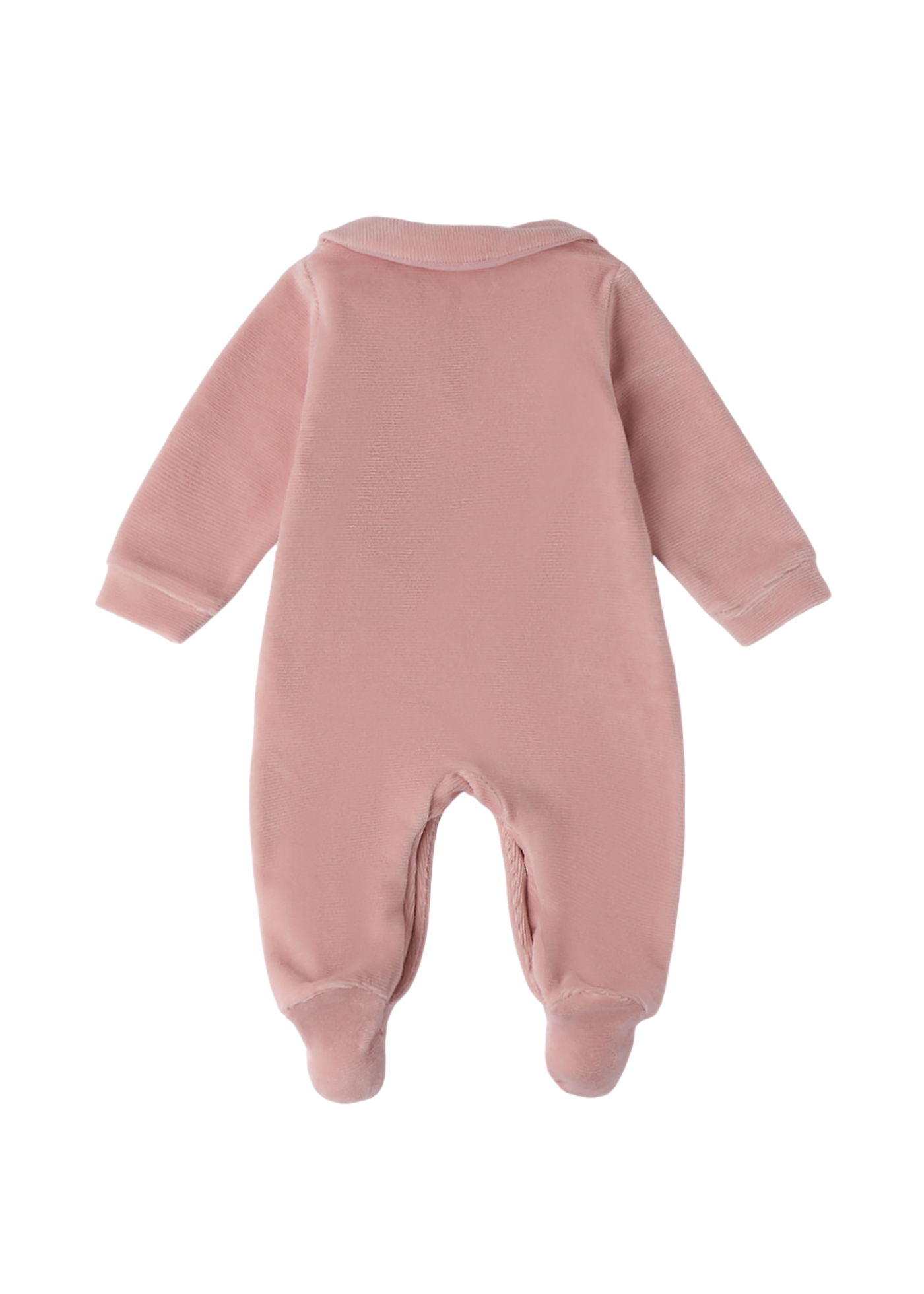 Salopeta Lunga Velur Roz Pudra cu Urs 3.F757/00 Minibanda