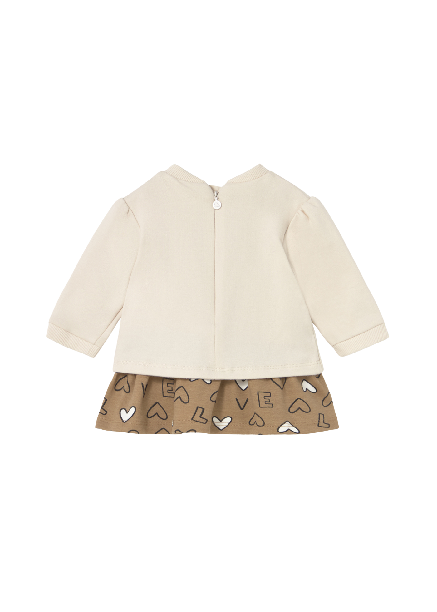 Rochie cu Maneca Lunga Bej cu Maro 2833 Mayoral