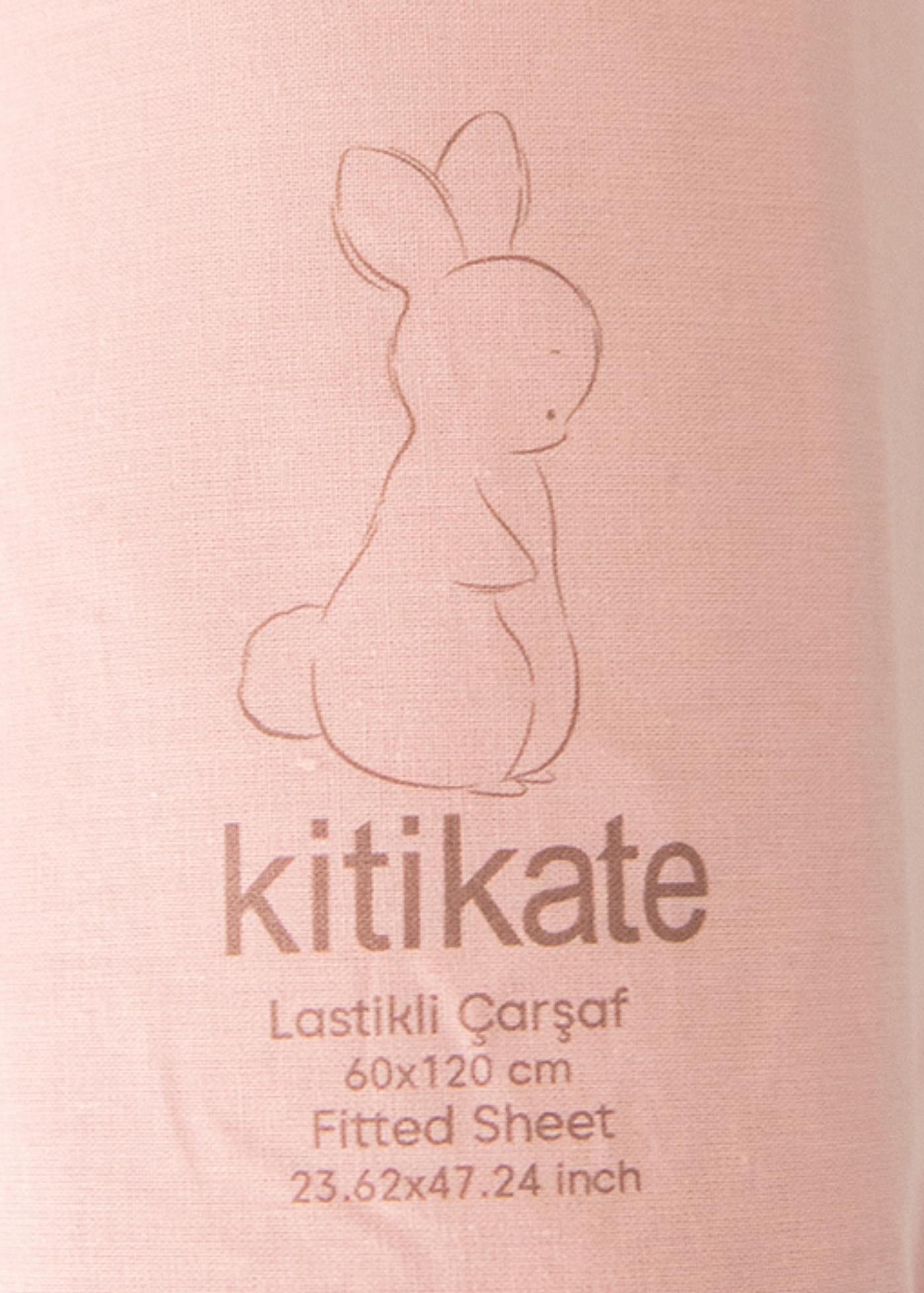 Cearceaf Roz Mediu Bumbac Organic 60 x 120 cm S09053 Kitikate