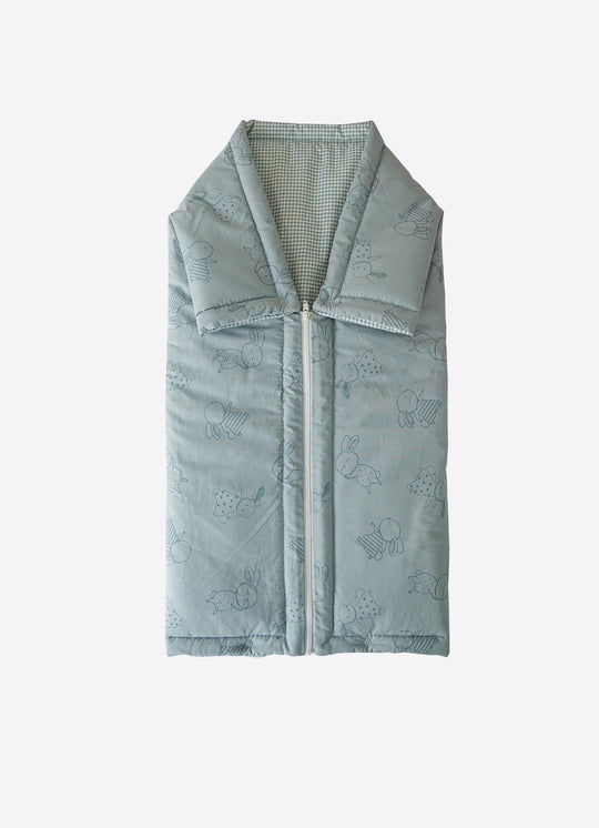 Portbebe cu Fermoar din Bumbac cu Imprimeu Iepuras Bleu pentru Baieti S16075 – KitiKate