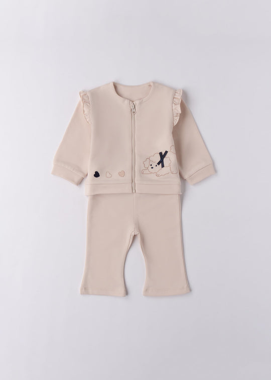 Trening Fetite 2 Piese Bej Cu Oita 3.F773/00 Minibanda