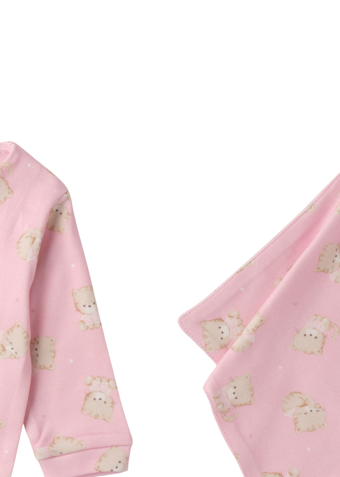 Set Salopeta Lunga Roz cu Imprimeu Pisici si Jucarie GUGU 4.F181/K1 iDO