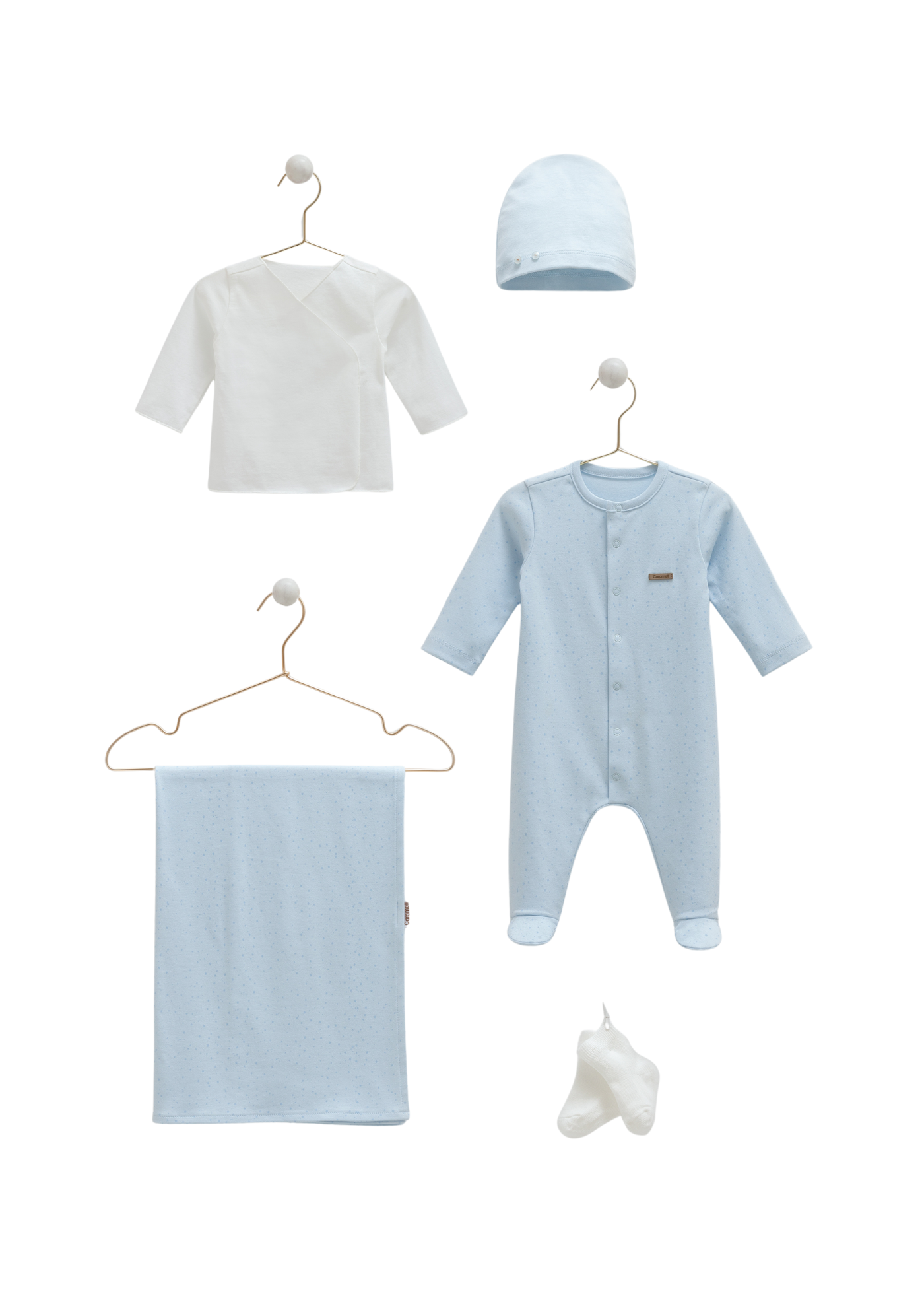 Set 10 Piese Maternitate Bleu cu Elefant ZU1585 Mell Sweet Baby