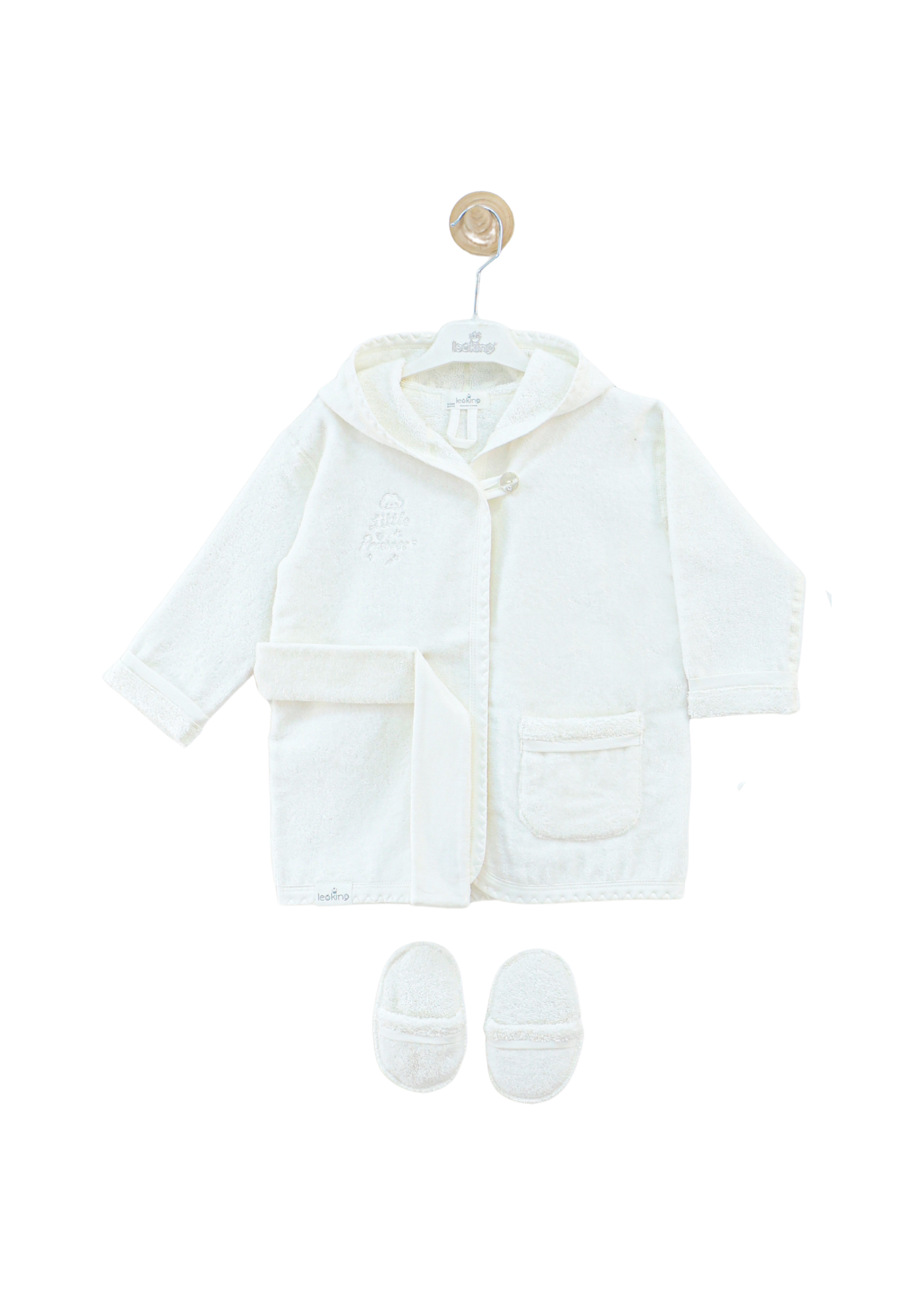 Set cu Halat de Baie 5 Piese Alb 12806 Leo King