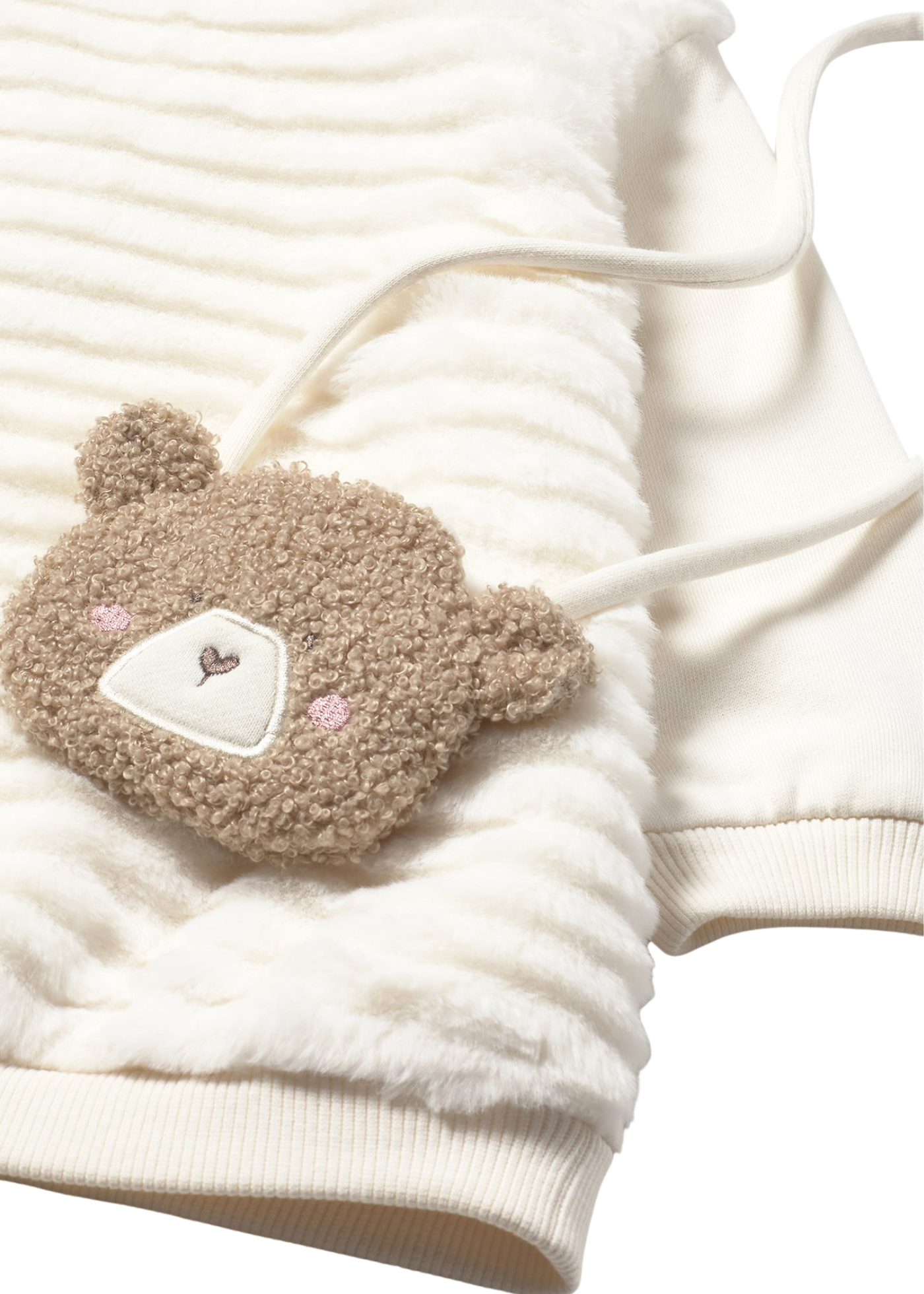 Rochie Crem cu Maneca Lunga cu Blana si Geanta Ursulet 2919 Mayoral