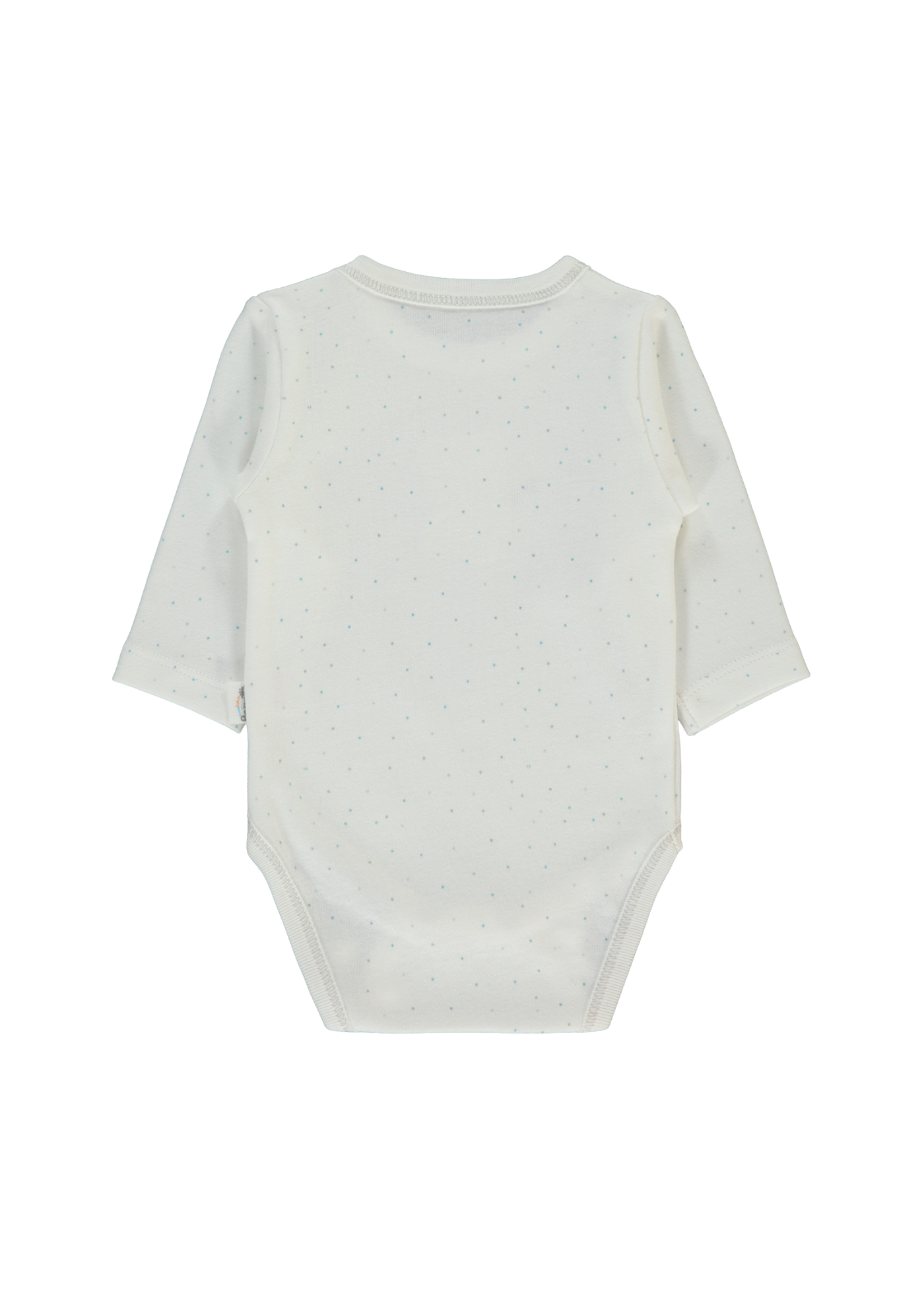 Body cu Maneca Lunga Crem cu Picouri si Urs T4043 Bebetto