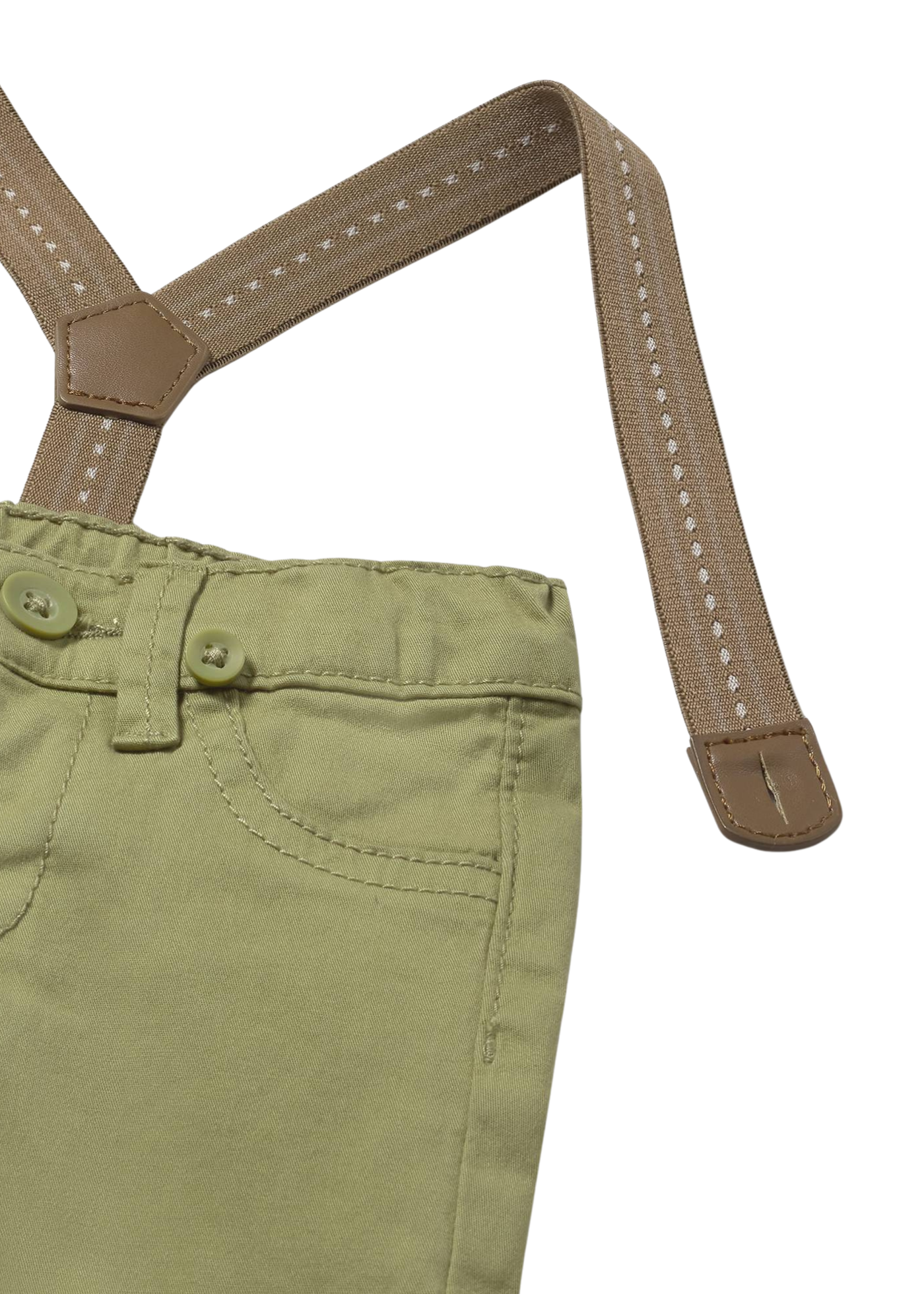 Pantaloni Lungi Verzi cu Bretele Maro 2576 Mayoral