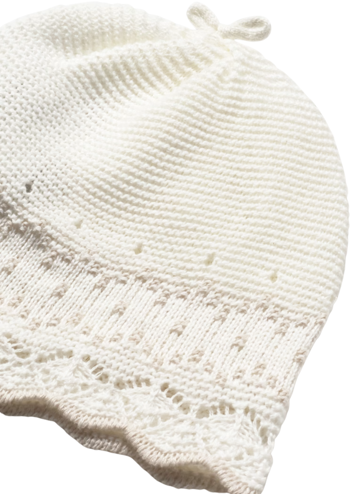 Set 3 Piese Tricotat Crem Bluza Pantaloni si Fes 2556 Mayoral