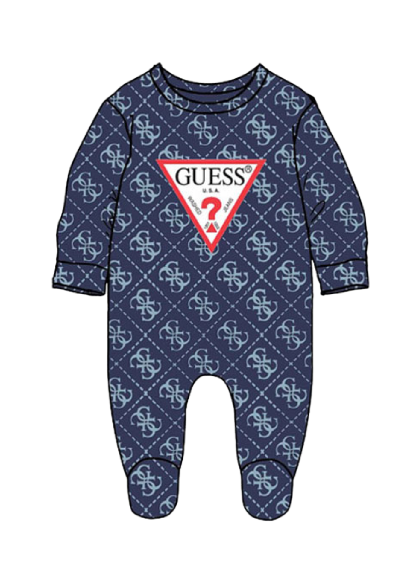 Salopeta Lunga Bleumarin Imprimeu Monograma P5BG01 KA6W1 P7XA Guess