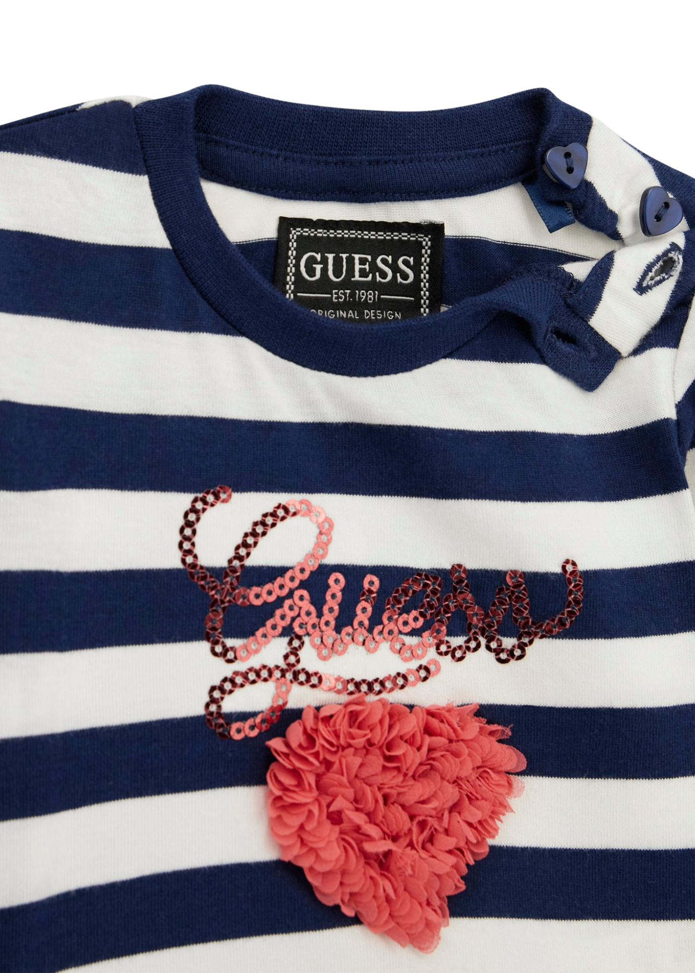 Set 2 Piese Bluza cu Dungi Bleumarin si Colanti Bleumarin A5YG08 K9N34 FRY7 Guess