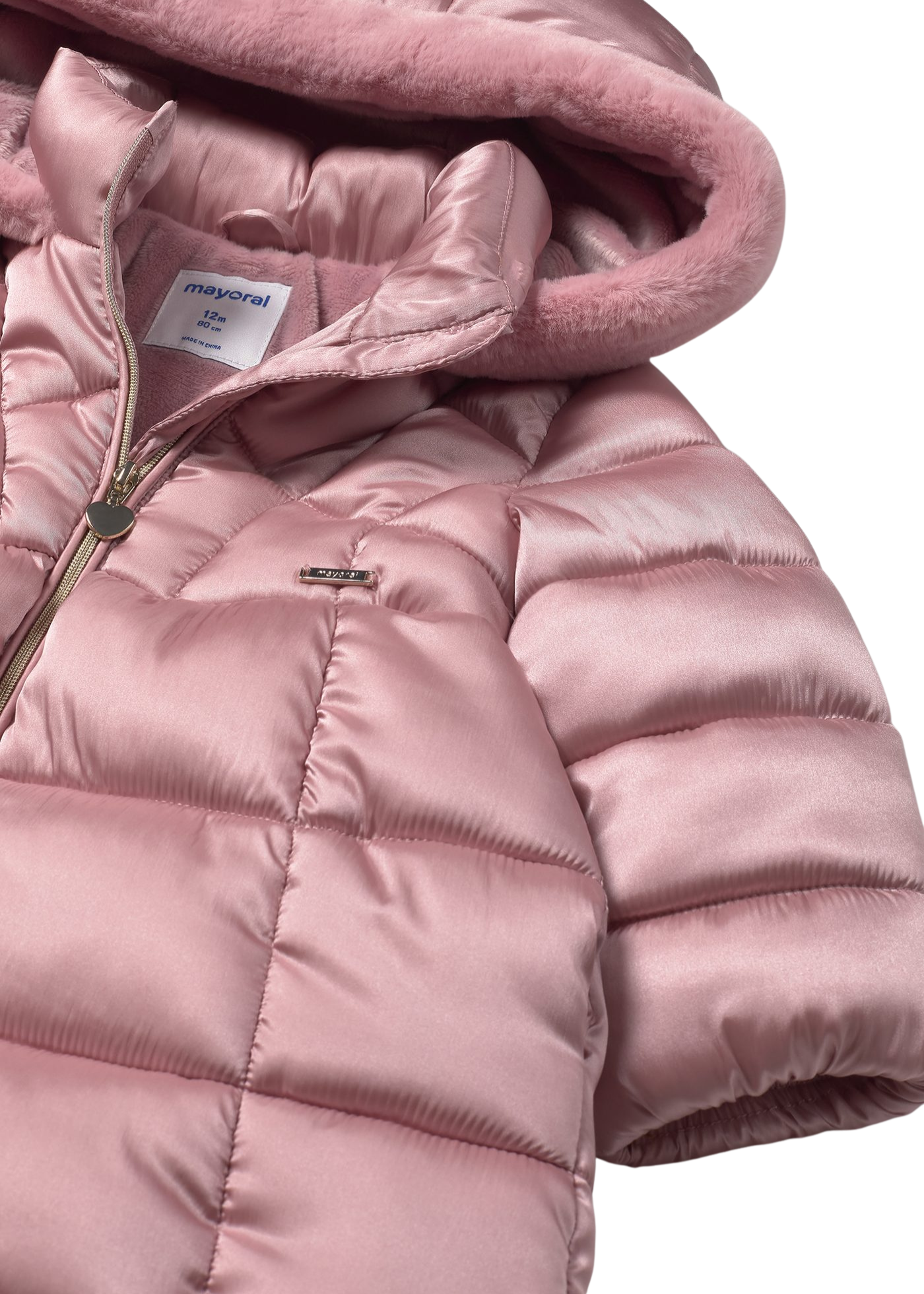 Geaca Lunga din Fas Matlasata Roz Pudra 2436 Mayoral