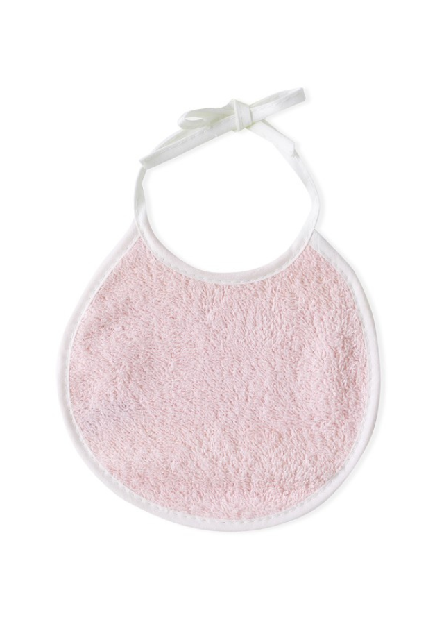 Prosop cu Capison 100x100 cm si Bavetica Alb-Roz cu Elefantel 01247-12 Interbaby