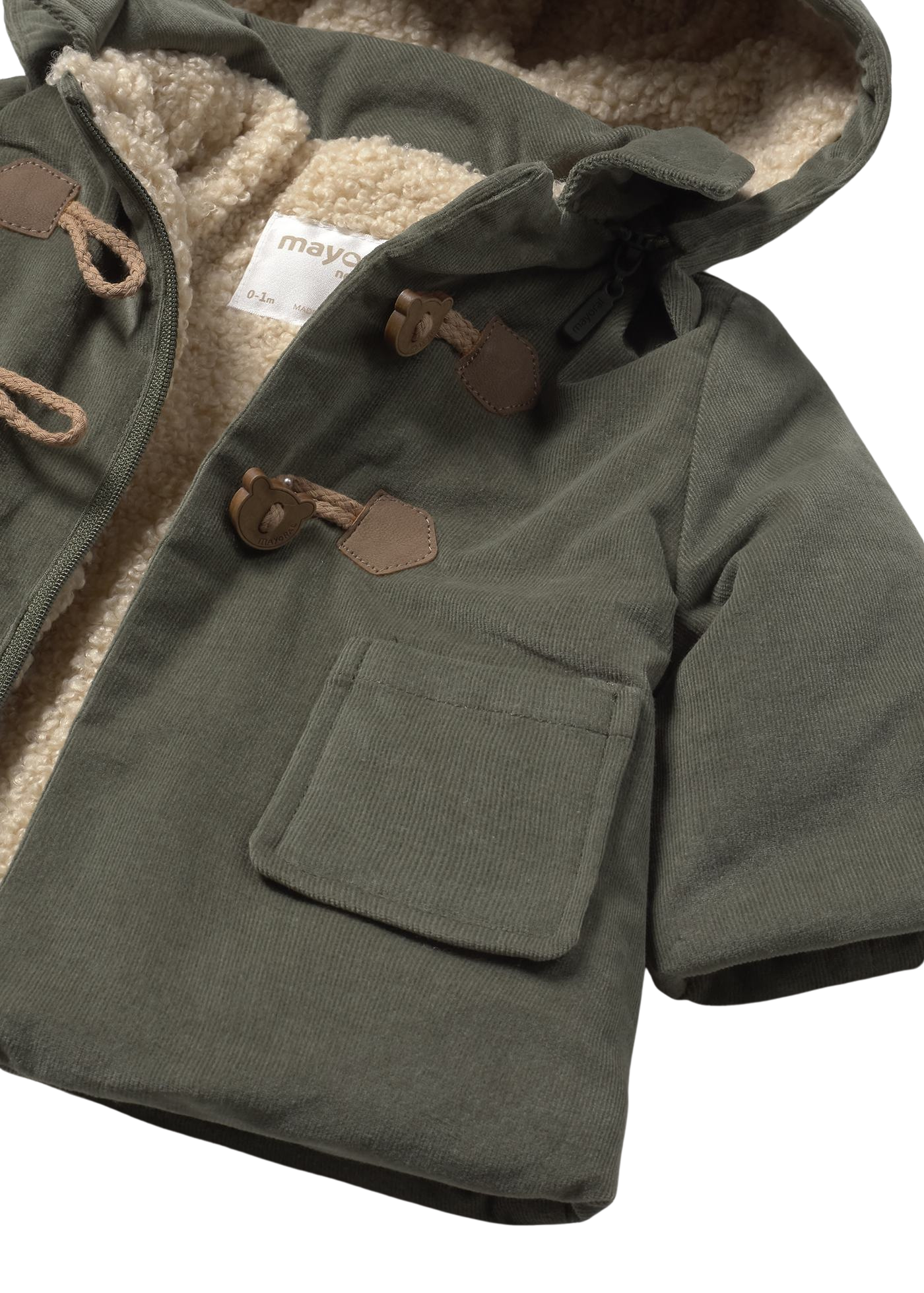 Palton Verde cu Captuseala din Blana 2411 Mayoral