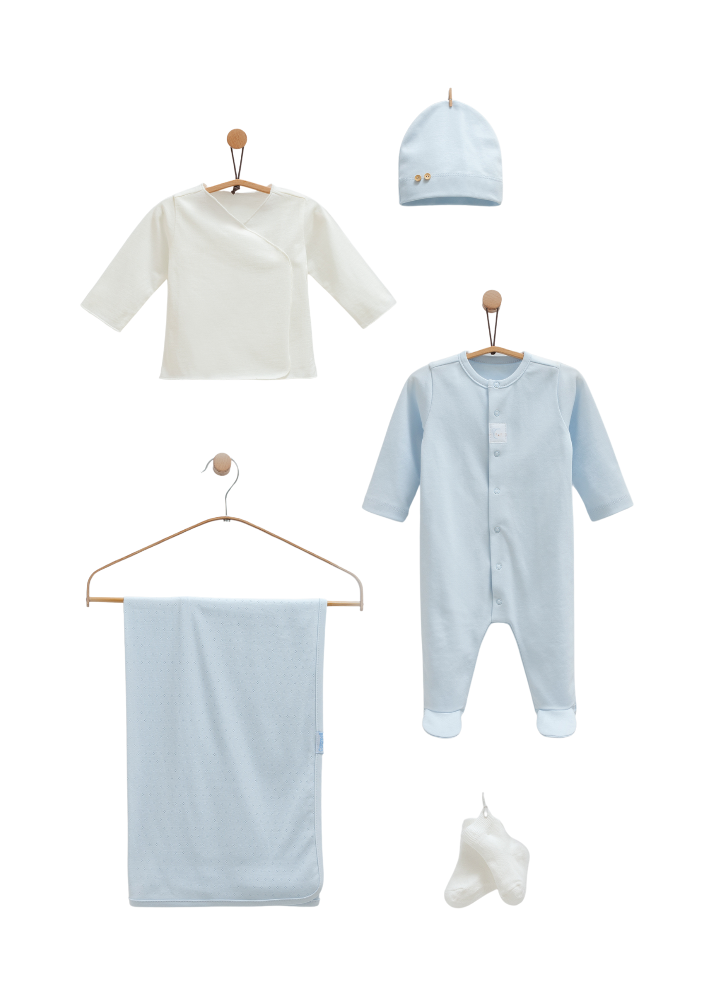 Set 10 Piese Maternitate Bleu cu Urs ZE1455 Mell Sweet Baby