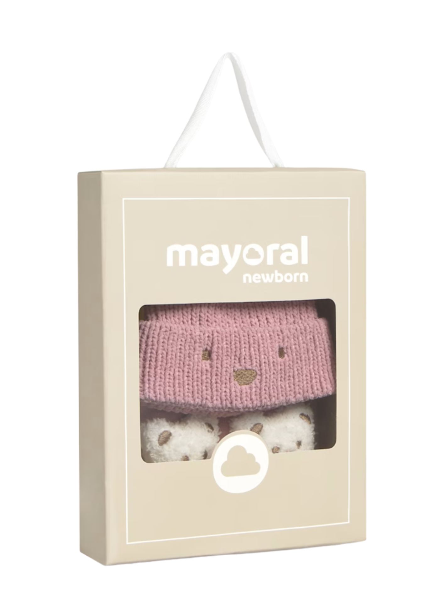 Set Caciula si Sosete Roz cu Urs 9933 Mayoral