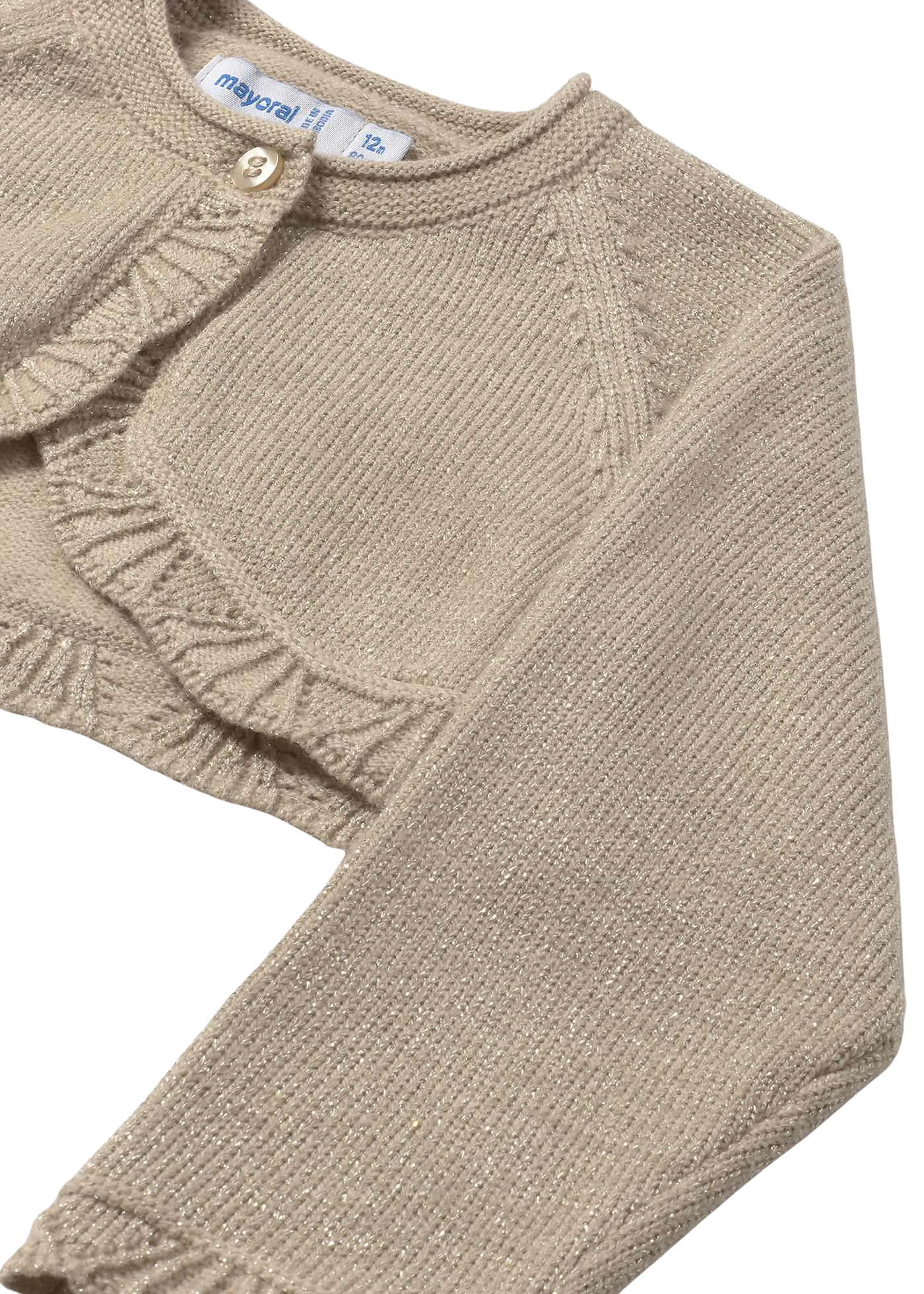 Cardigan Tricotat Bej Auriu 308 Mayoral