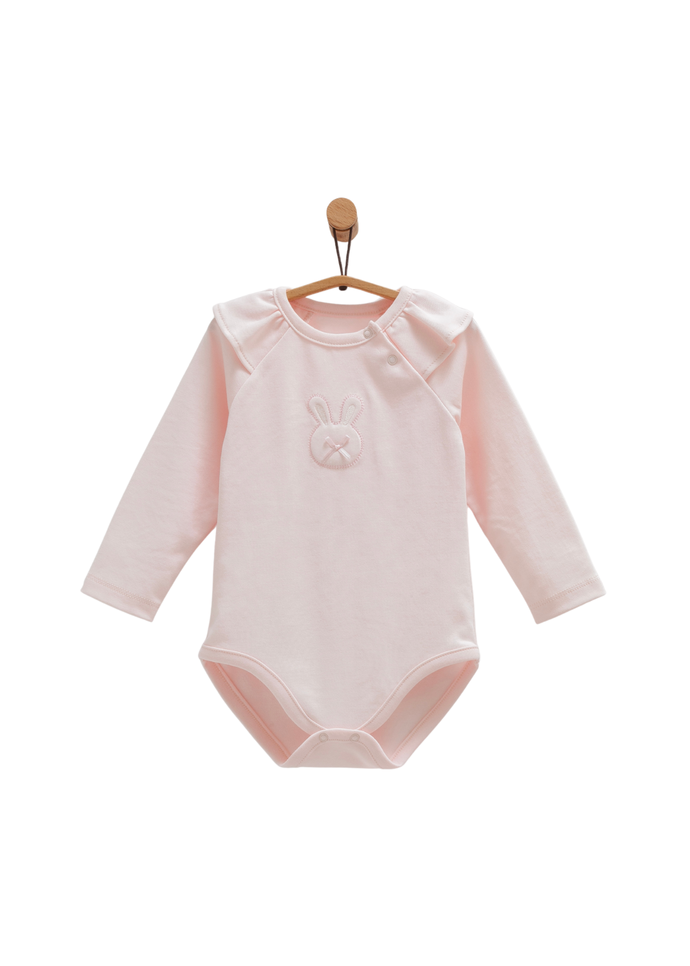 Set 2 Body cu Maneca Lunga Roz cu Iepure BK1483 Mell Sweet Baby