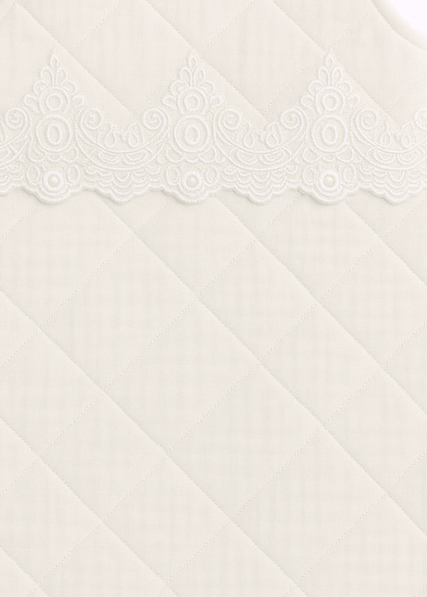 Girls' Sleeping Bag Cream Embroidery AnneBebe 