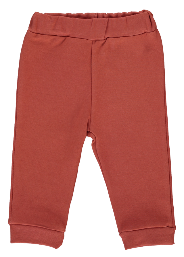 Trening 2 Piese Hanorac Crem cu Imprimeu Colorat si Pantaloni Caramizii Play Day K4574 Bebetto