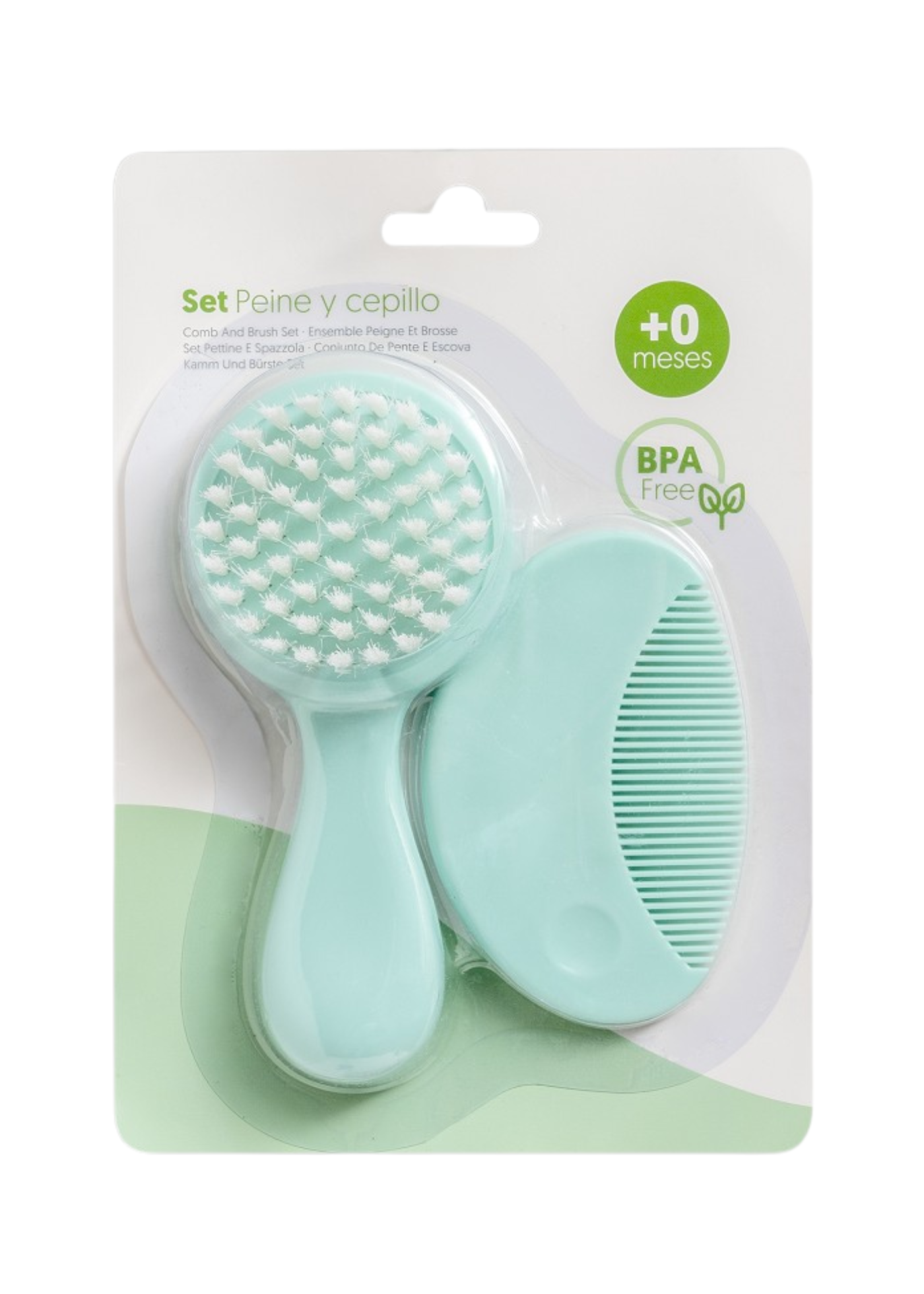 Set Lenjerie Patut 3 Piese Alb-Verde cu Ursulet si Stelute D3185-62 InterBaby