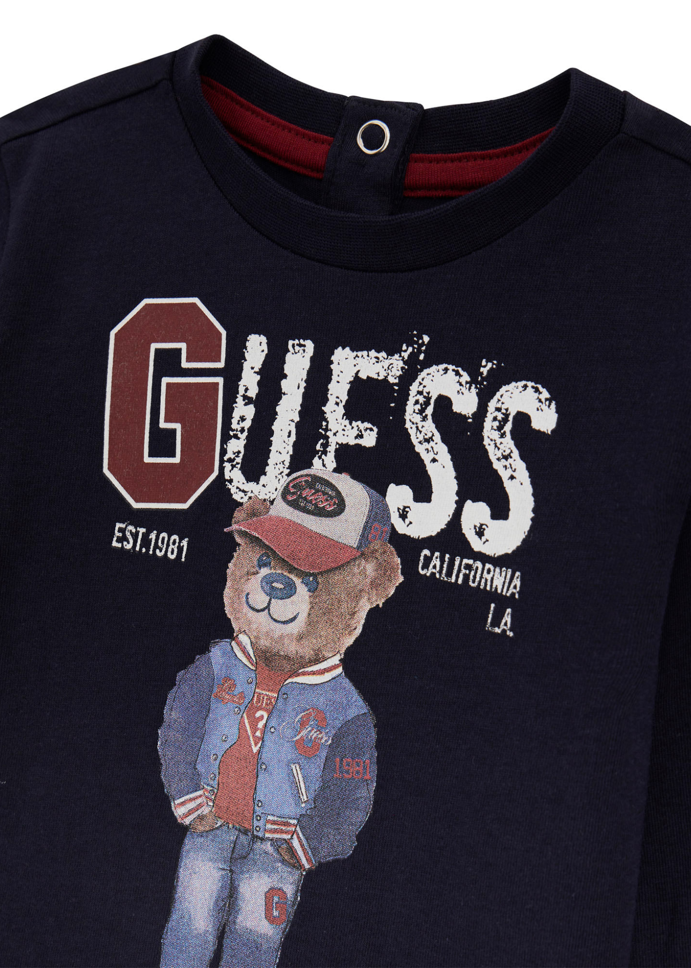 Bluza Bleumarin cu Maneca Lunga cu Urs I5YI04 K8HM4 G7V2 Guess