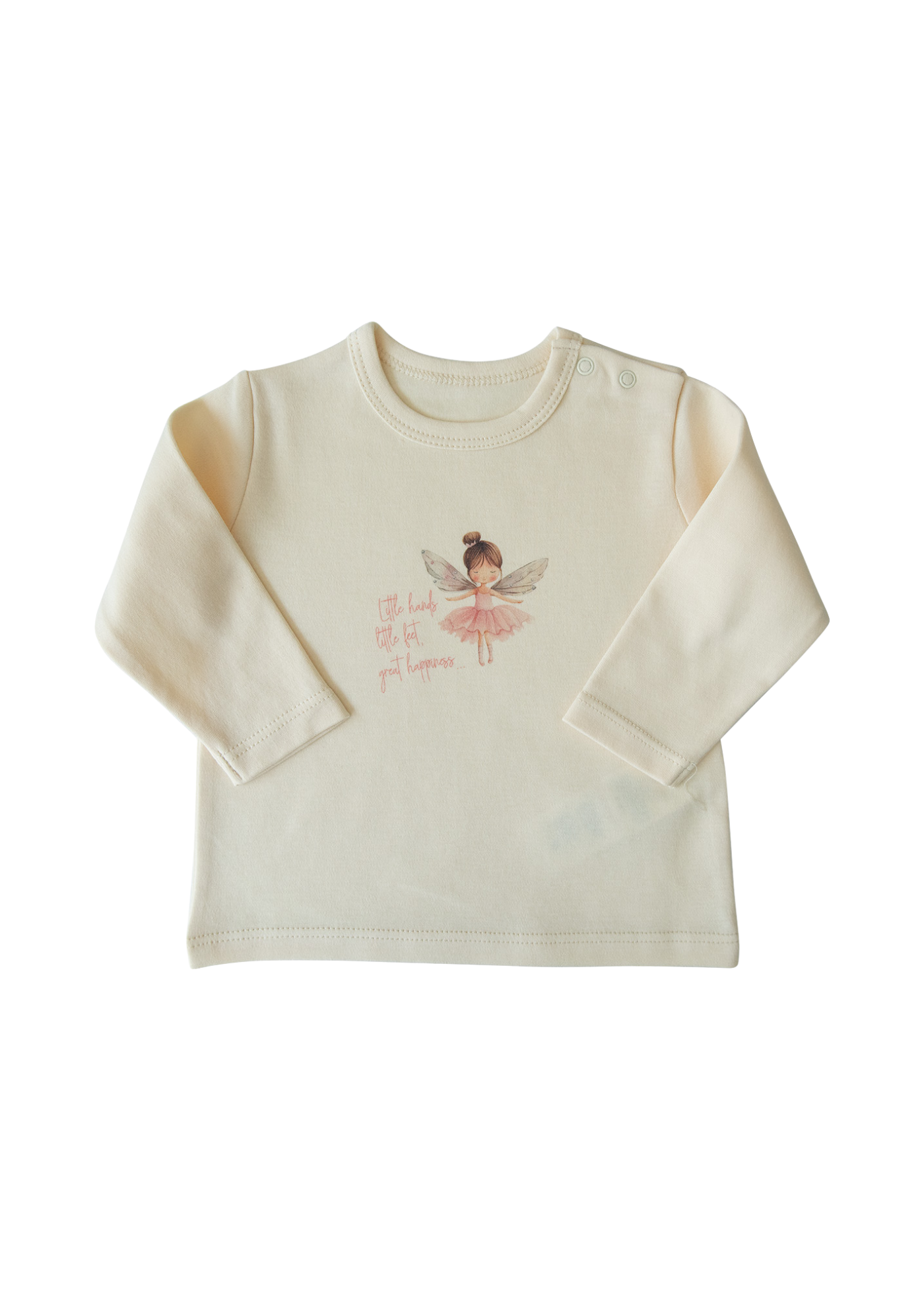 Set 3 Piese Bumbac Organic Bej cu Zane S60192 Kitikate