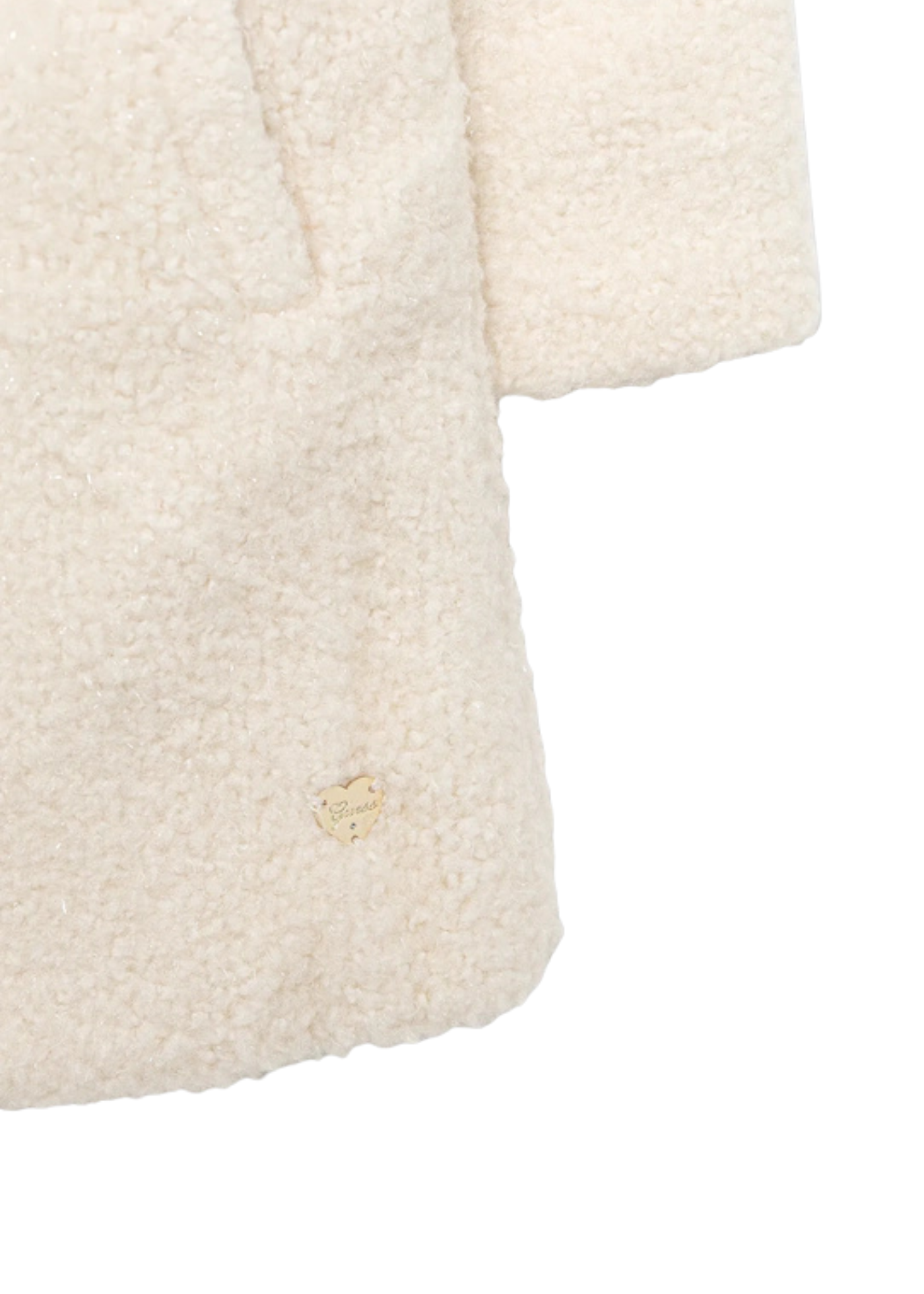 Palton Crem din Stofa Bucle K5BL10 WGIT0 G012 Guess