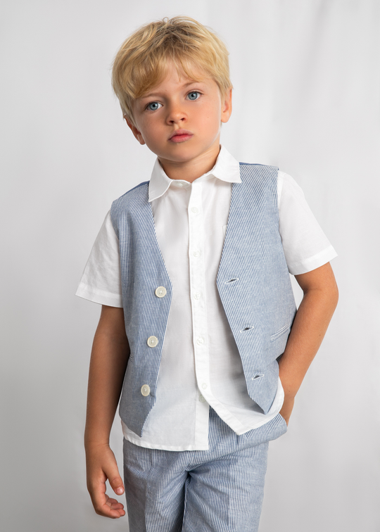 Vesta Eleganta cu In Dungi Albastre 3379 Mayoral