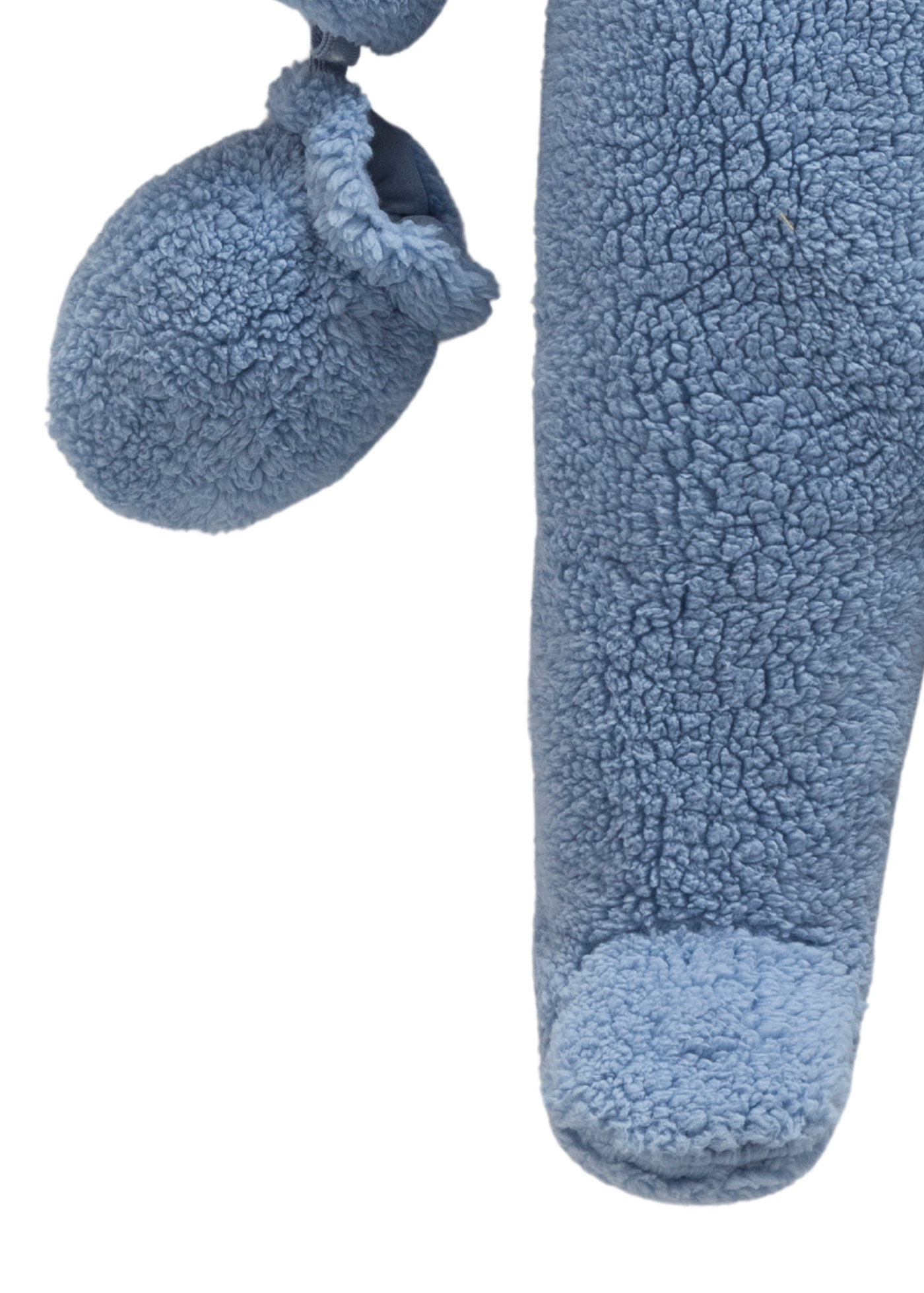 Combinezon Albastru din Plus cu Gluga si Ursulet la Fermoar TE2110 Mell Sweet Baby