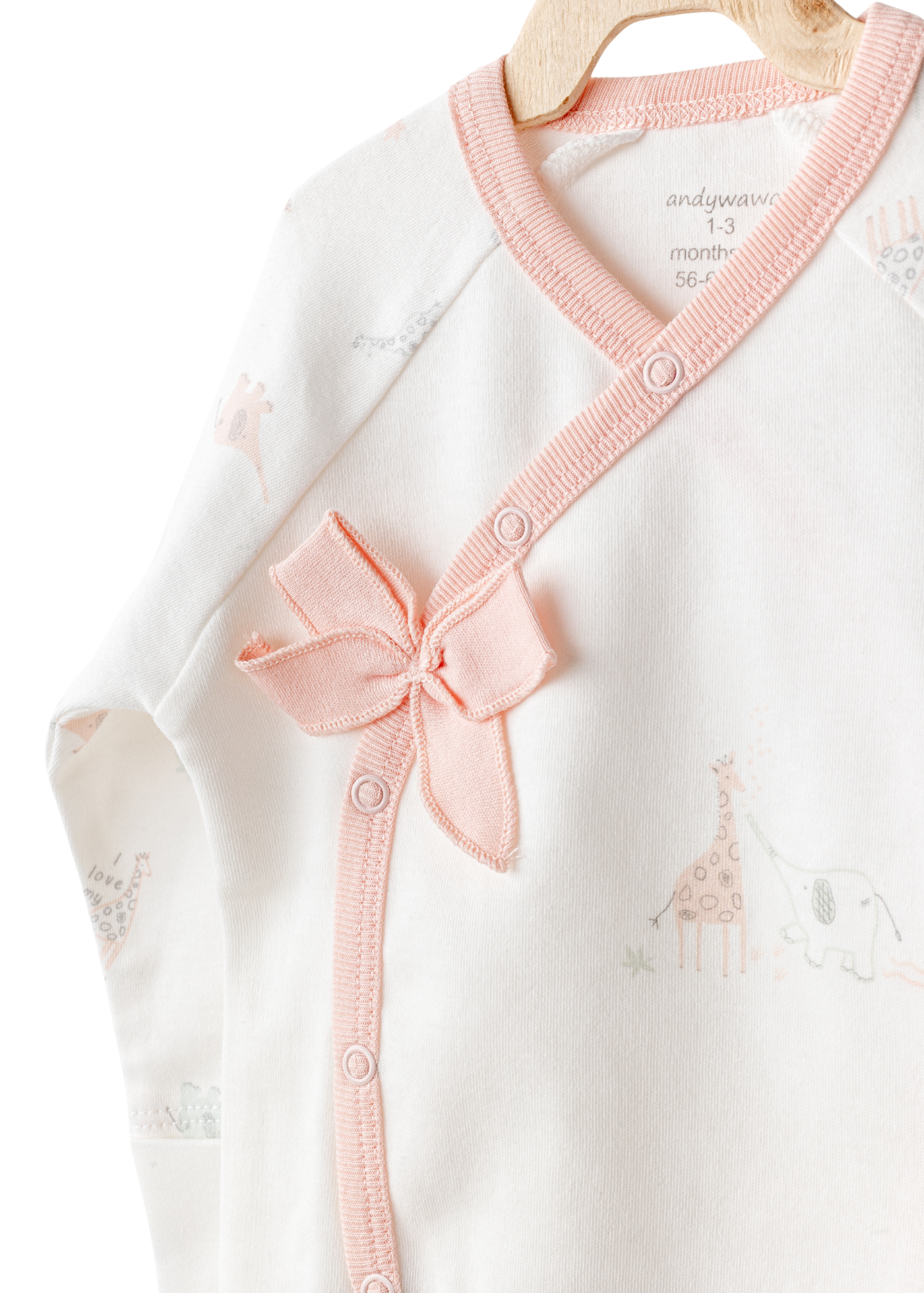 Set 10 piese Maternitate Crem cu Roz cu Elefant AC25501 Andywawa