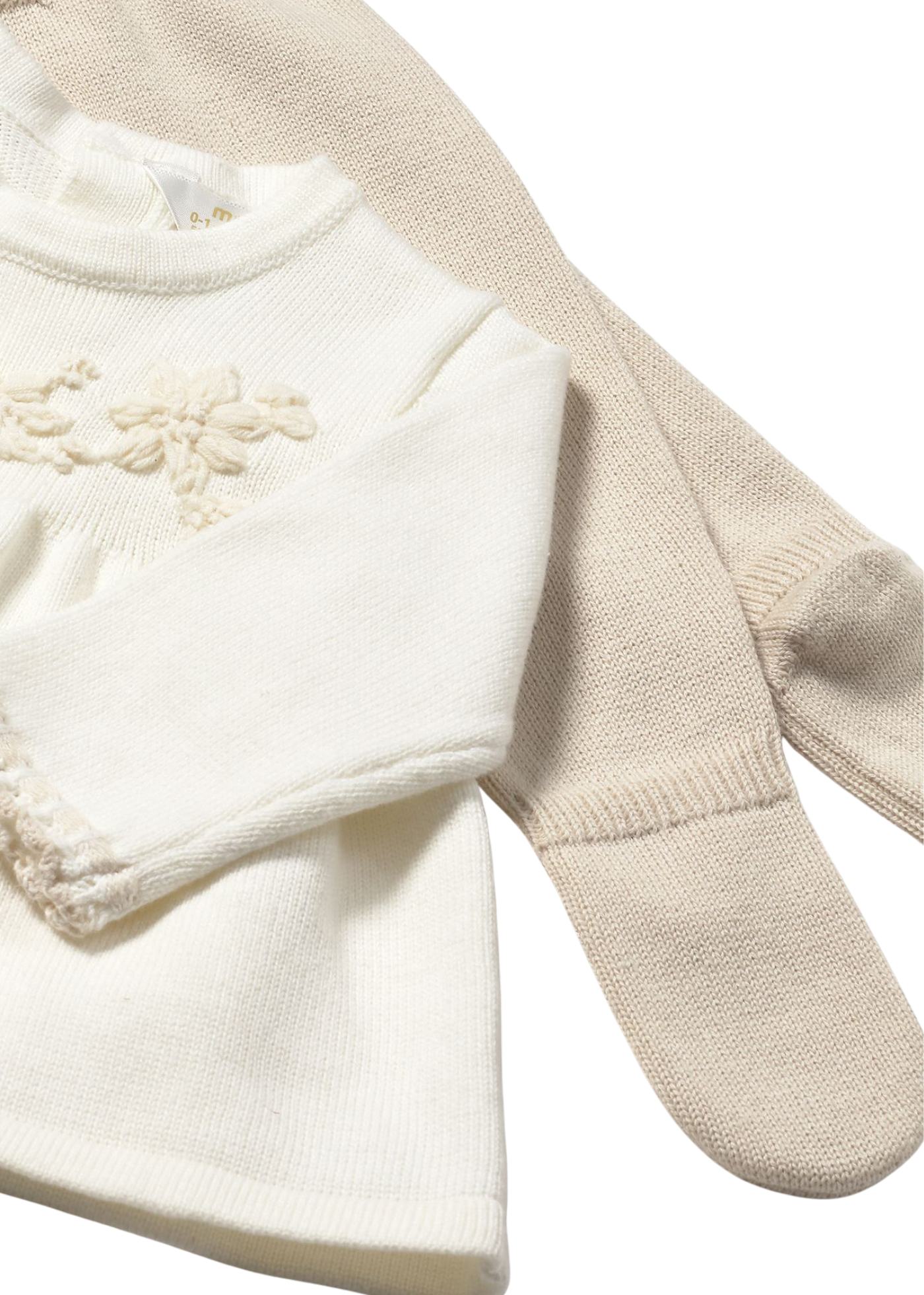 Set 2 Piese Tricotat Bej Bluza si Pantaloni Lungi 2553 Mayoral