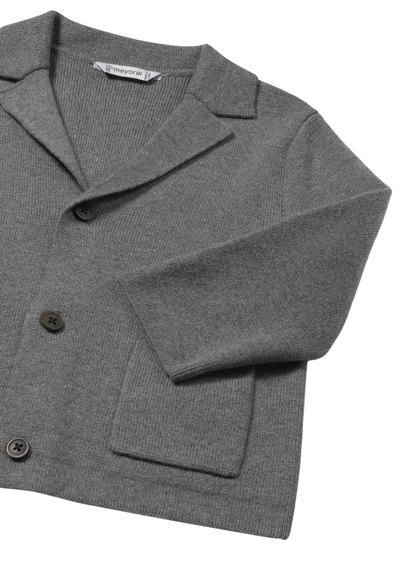 Jacheta Tricotata Gri cu Rever 2418 Mayoral