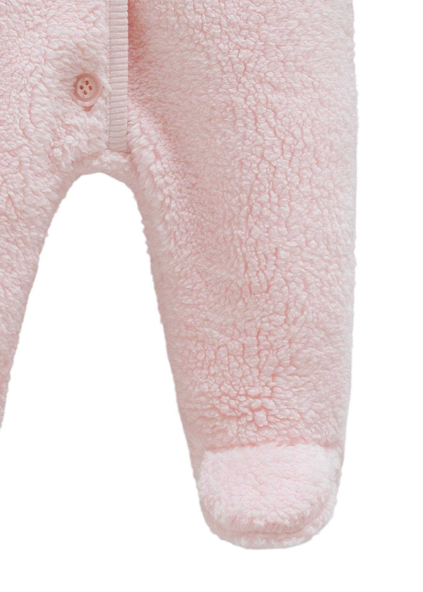 Combinezon Roz din Plus cu Gluga si Nasturi TK2115 Mell Sweet Baby