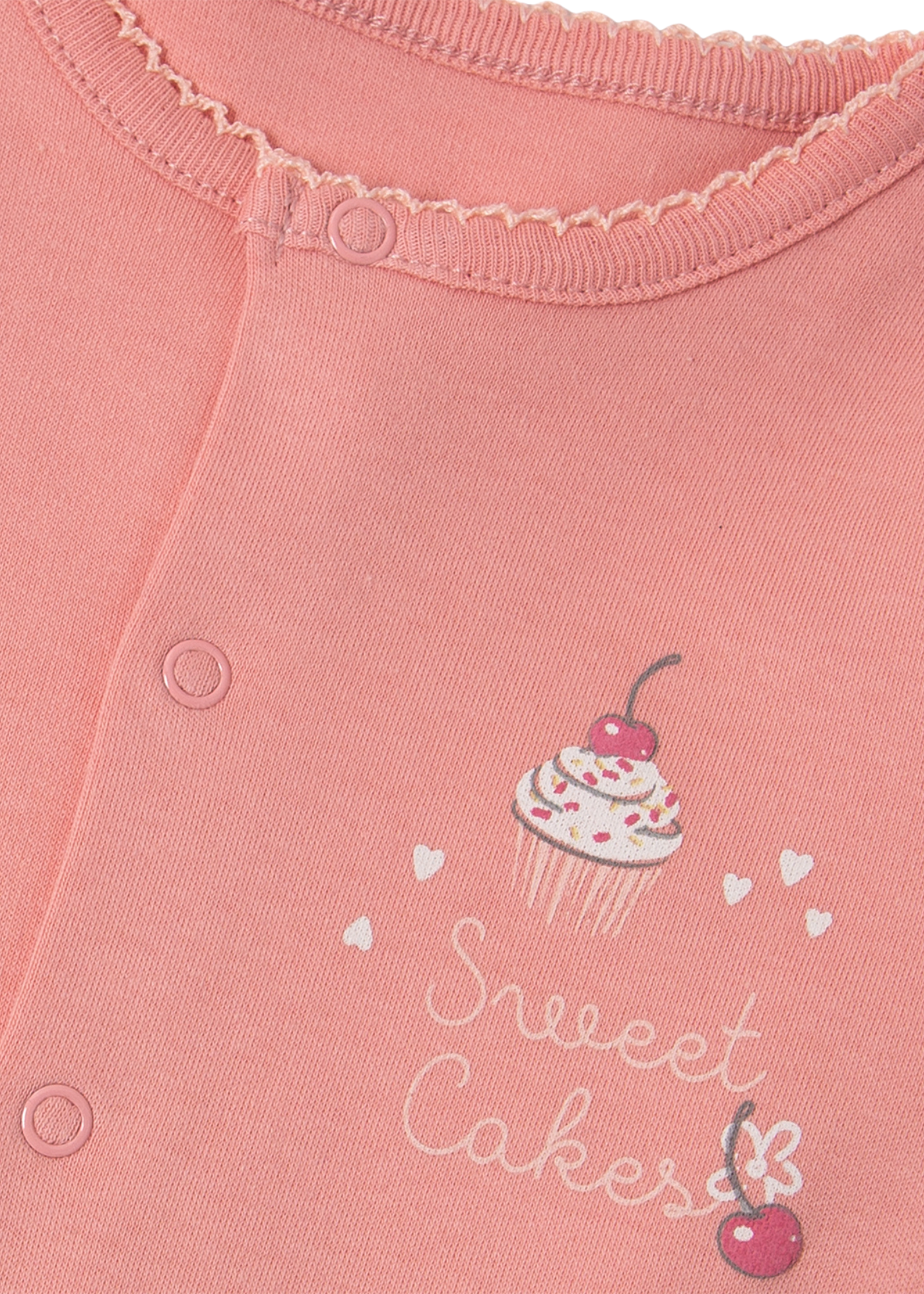 Pijama Roz Pudra cu Imprimeu Briose F1453 Bebetto