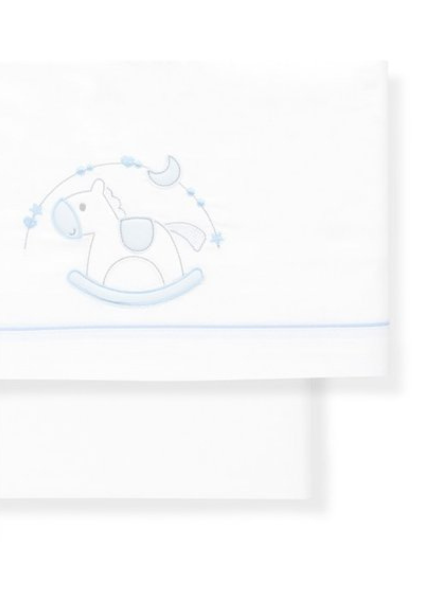 Set Lenjerie Patut 3 Piese Alb-Bleu cu Imprimeu Calut 03322-11 InterBaby