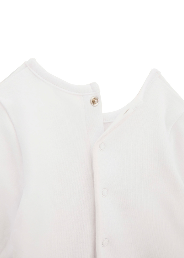 Salopeta Lunga din Bumbac Alb cu Urs H5YW11 KA6W4 G011 Guess