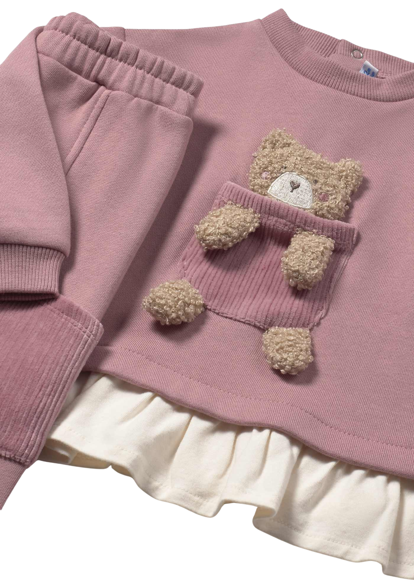 Trening 2 Piese Roz Pudra cu Ursulet 2843 Mayoral