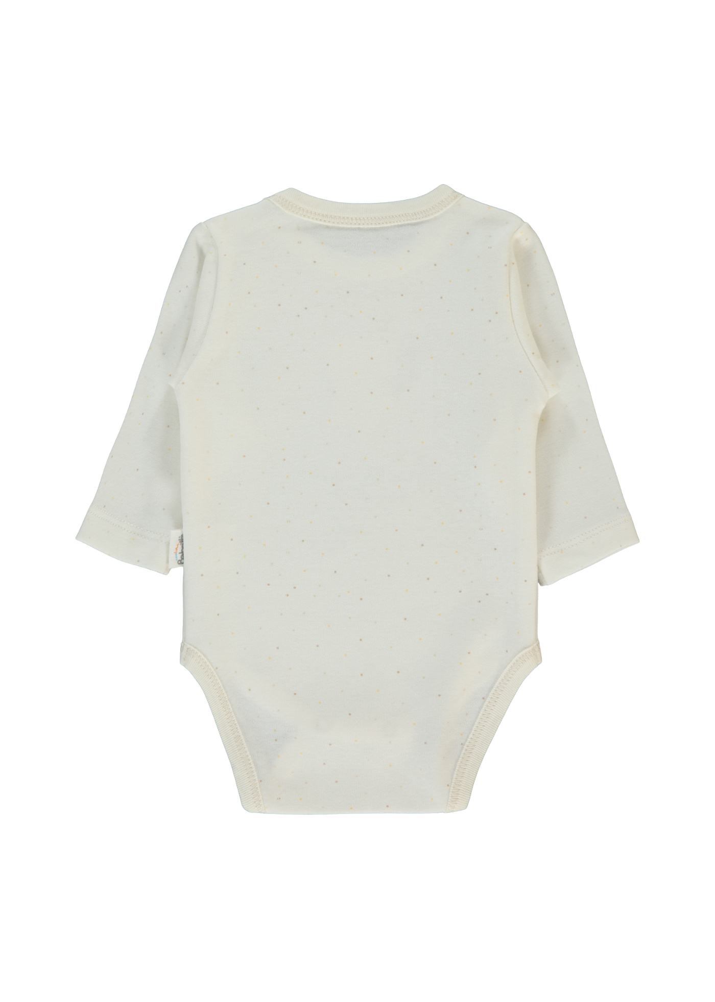 Body cu Maneca Lunga Bej cu Picouri si Urs T4043 Bebetto