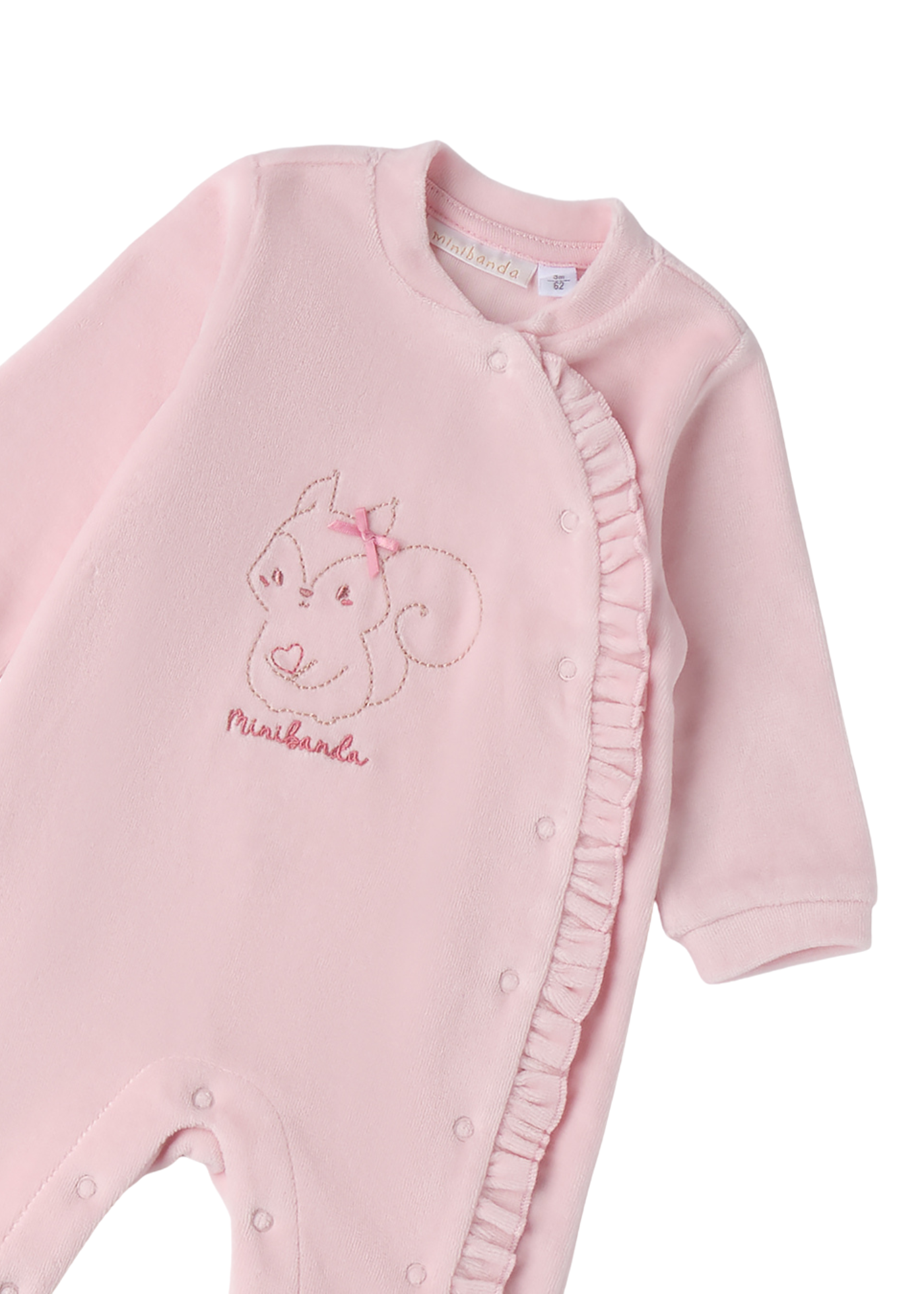 Salopeta Lunga Roz cu Veverita 3.F756/00 Minibanda